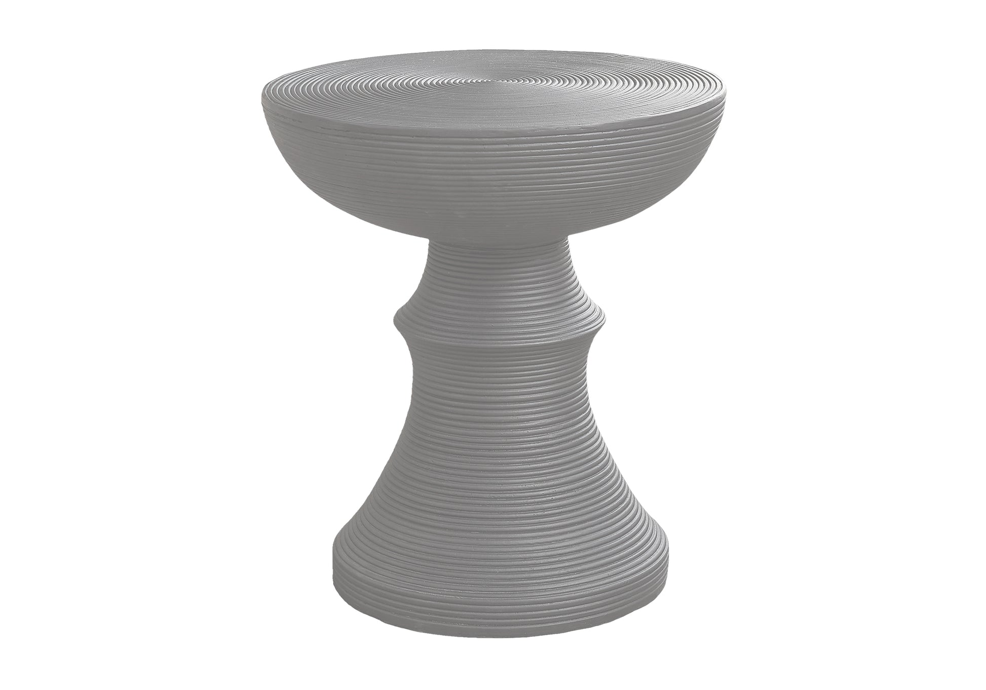 Accent Table 25"H Grey Round Indoor/Outdoor-Accent Table-DECOROLALA