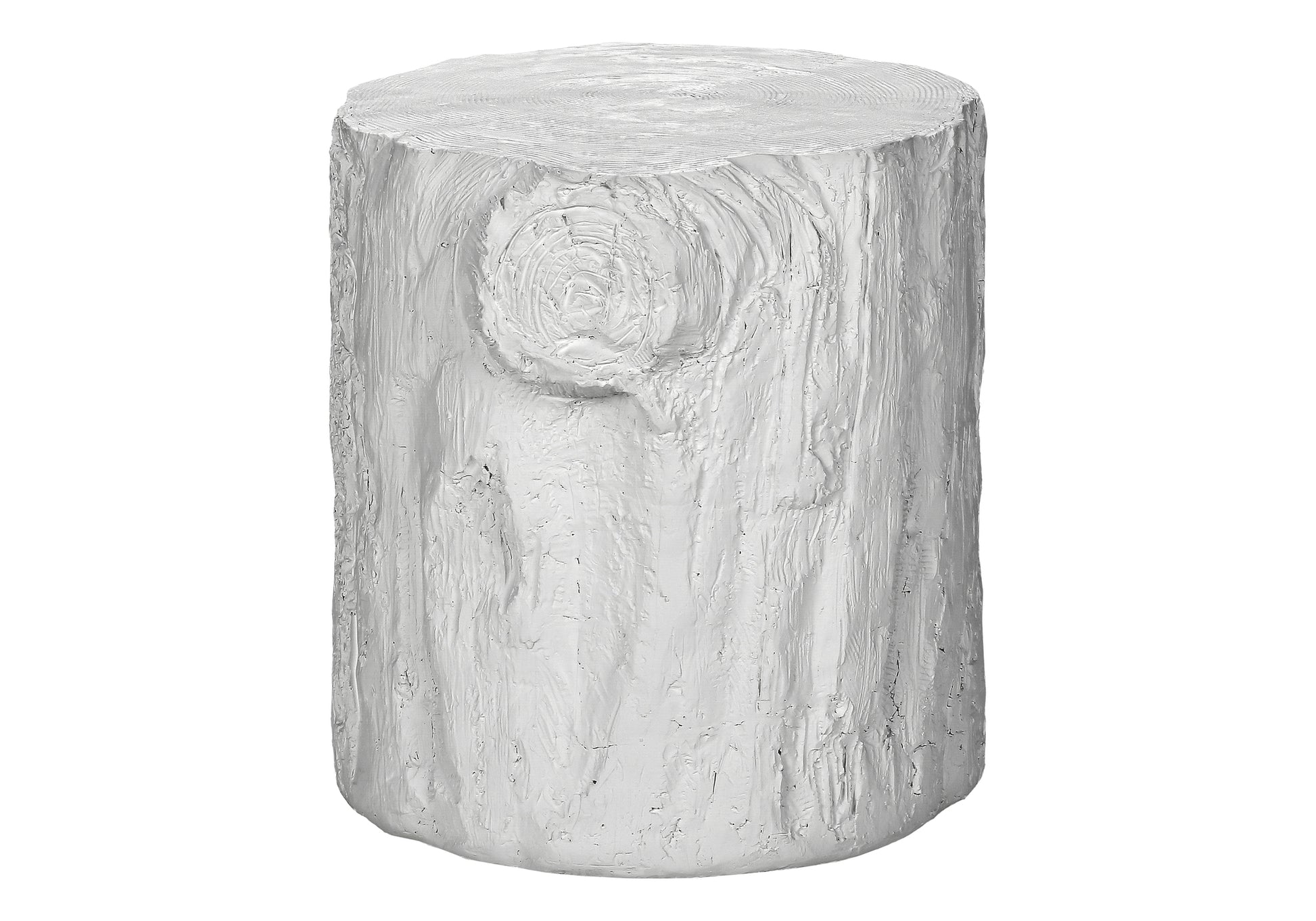 Accent Table 25"H Grey Round Tree Stump Design-Accent Table-DECOROLALA