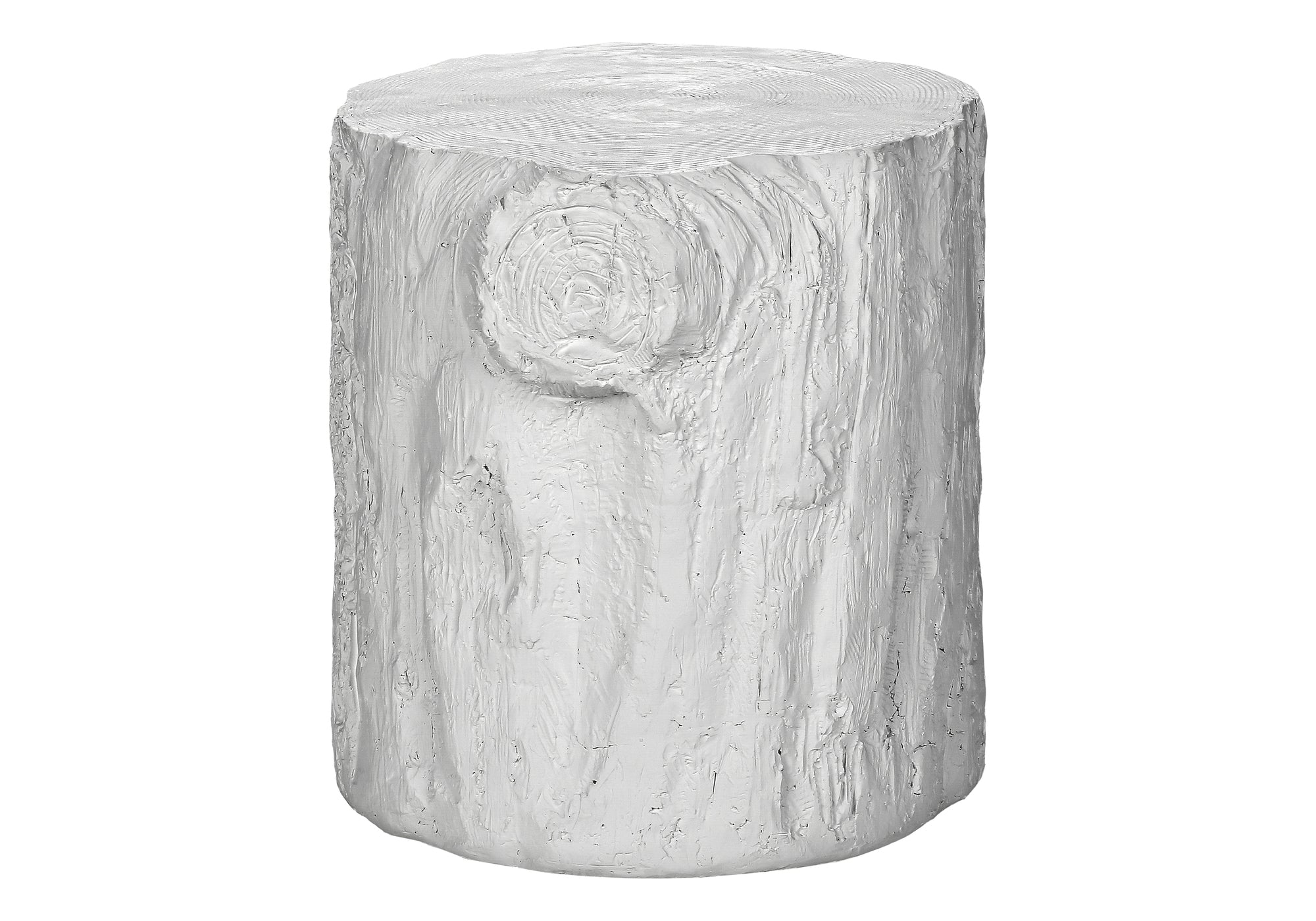 Accent Table 25"H Grey Round Tree Stump Design-Accent Table-DECOROLALA