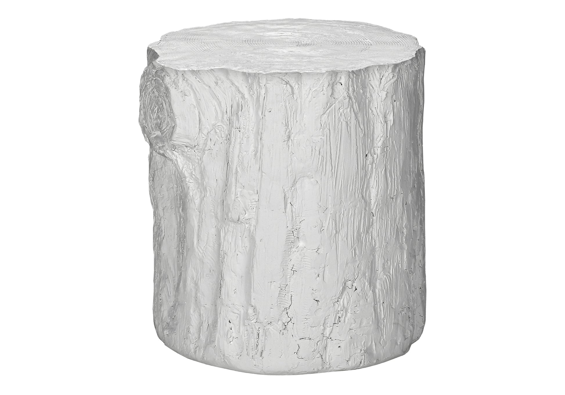 Accent Table 25"H Grey Round Tree Stump Design-Accent Table-DECOROLALA