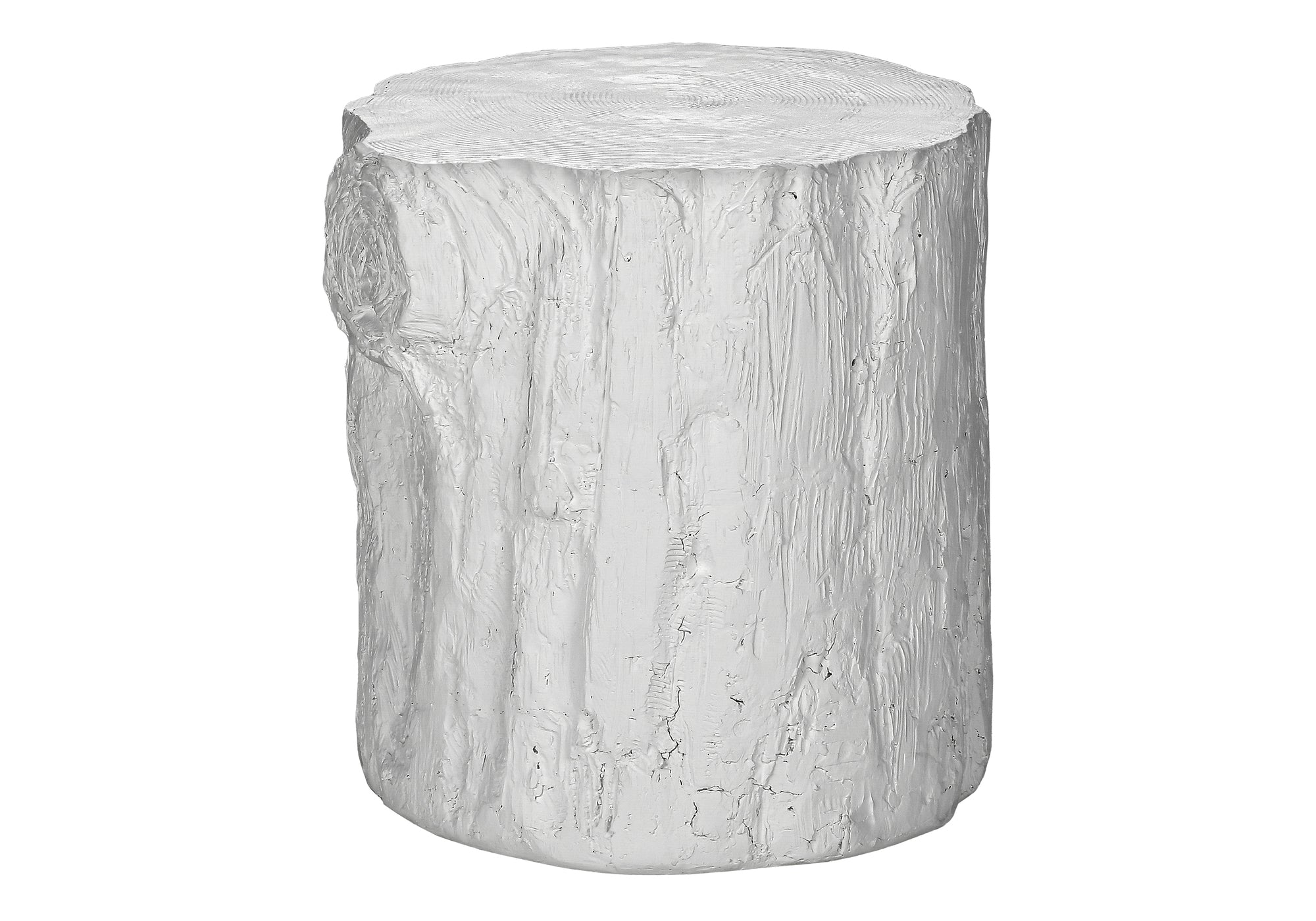 Accent Table 25"H Grey Round Tree Stump Design-Accent Table-DECOROLALA