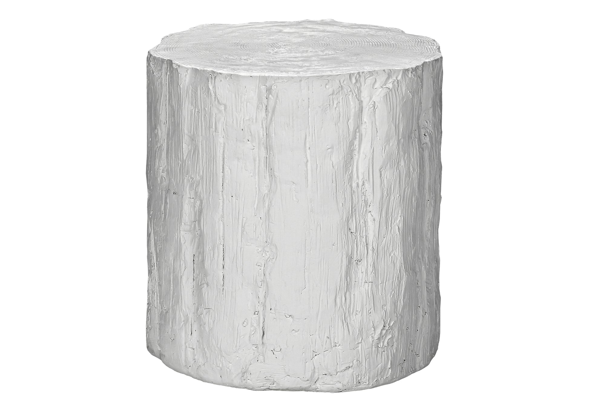 Accent Table 25"H Grey Round Tree Stump Design-Accent Table-DECOROLALA