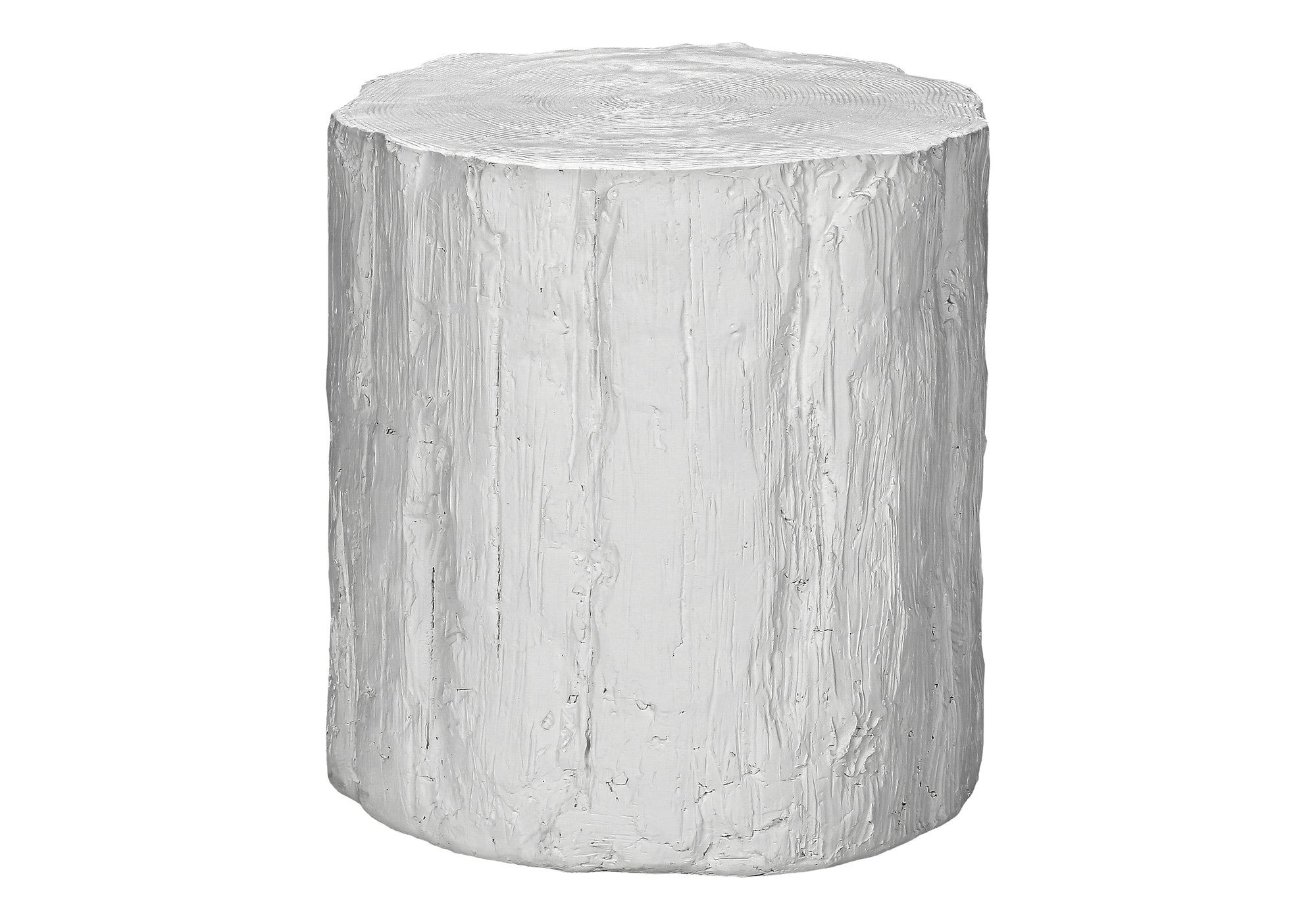 Accent Table 25"H Grey Round Tree Stump Design-Accent Table-DECOROLALA