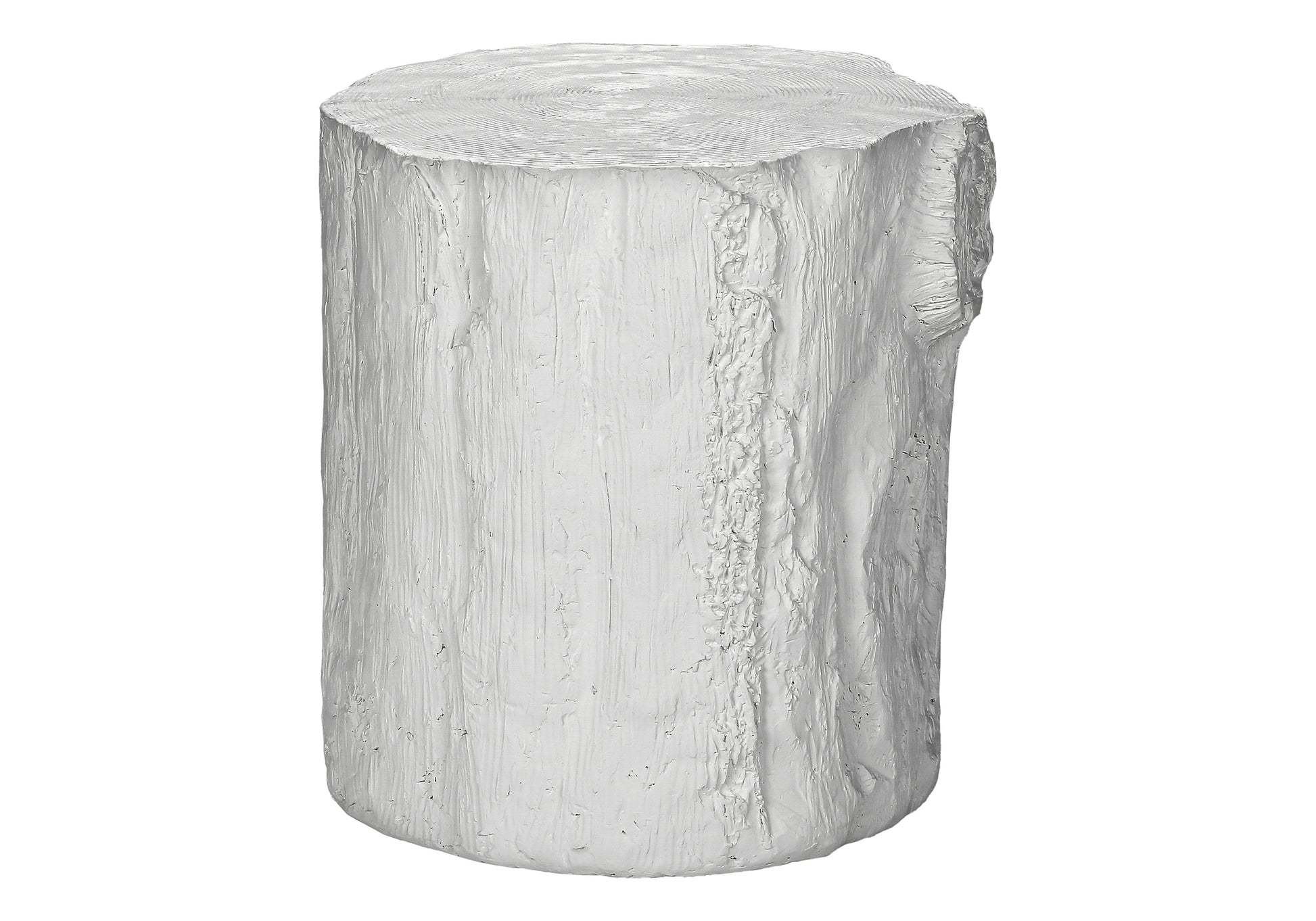 Accent Table 25"H Grey Round Tree Stump Design-Accent Table-DECOROLALA