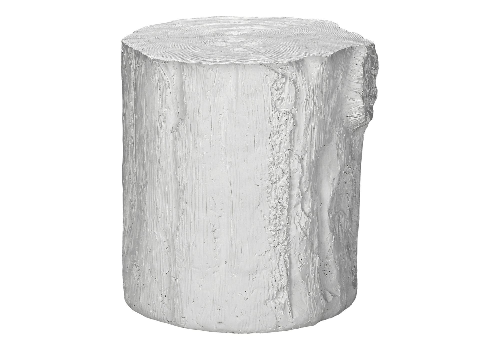 Accent Table 25"H Grey Round Tree Stump Design-Accent Table-DECOROLALA