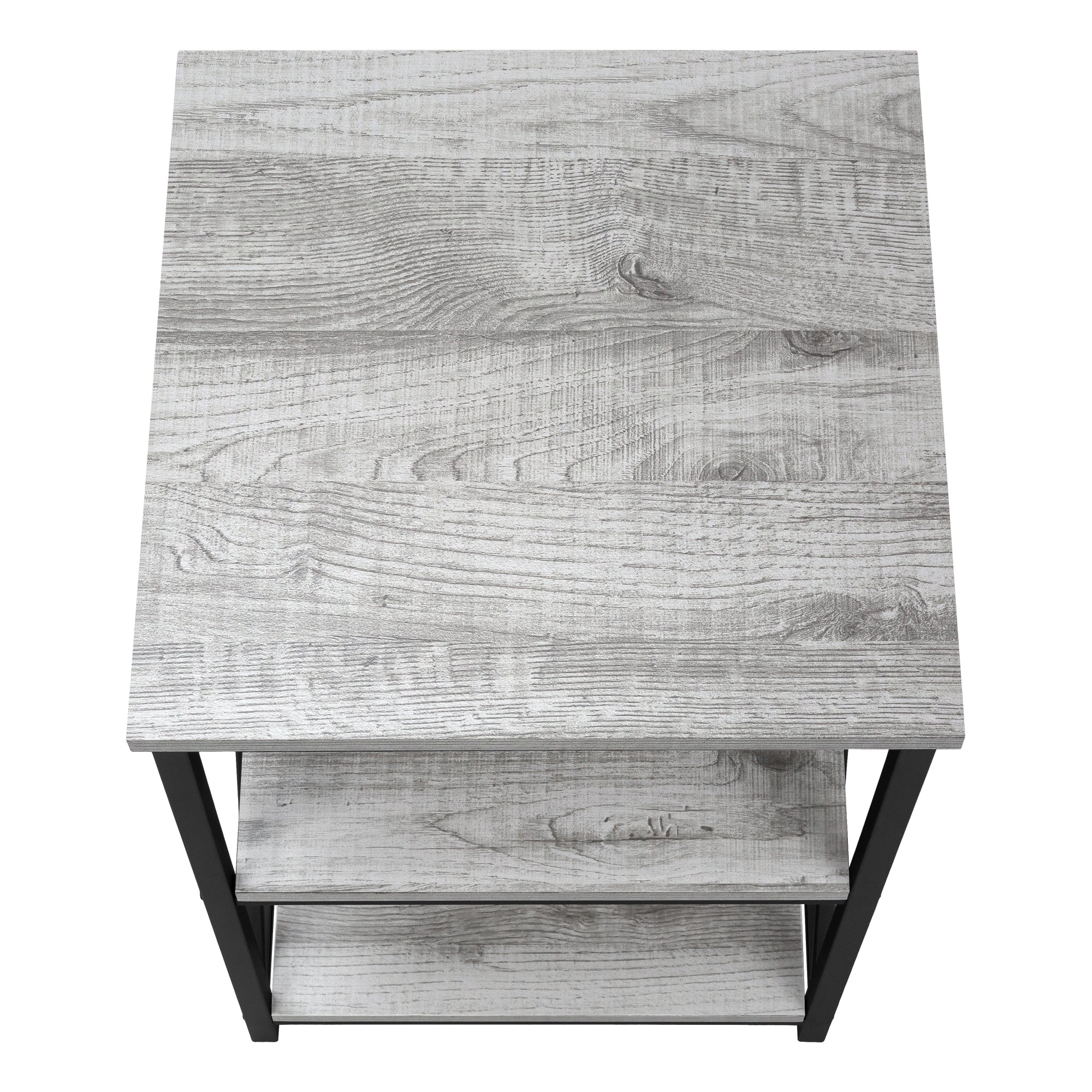 Accent Table - 26"H / Black Marble / Black Metal-Accent Table-DECOROLALA