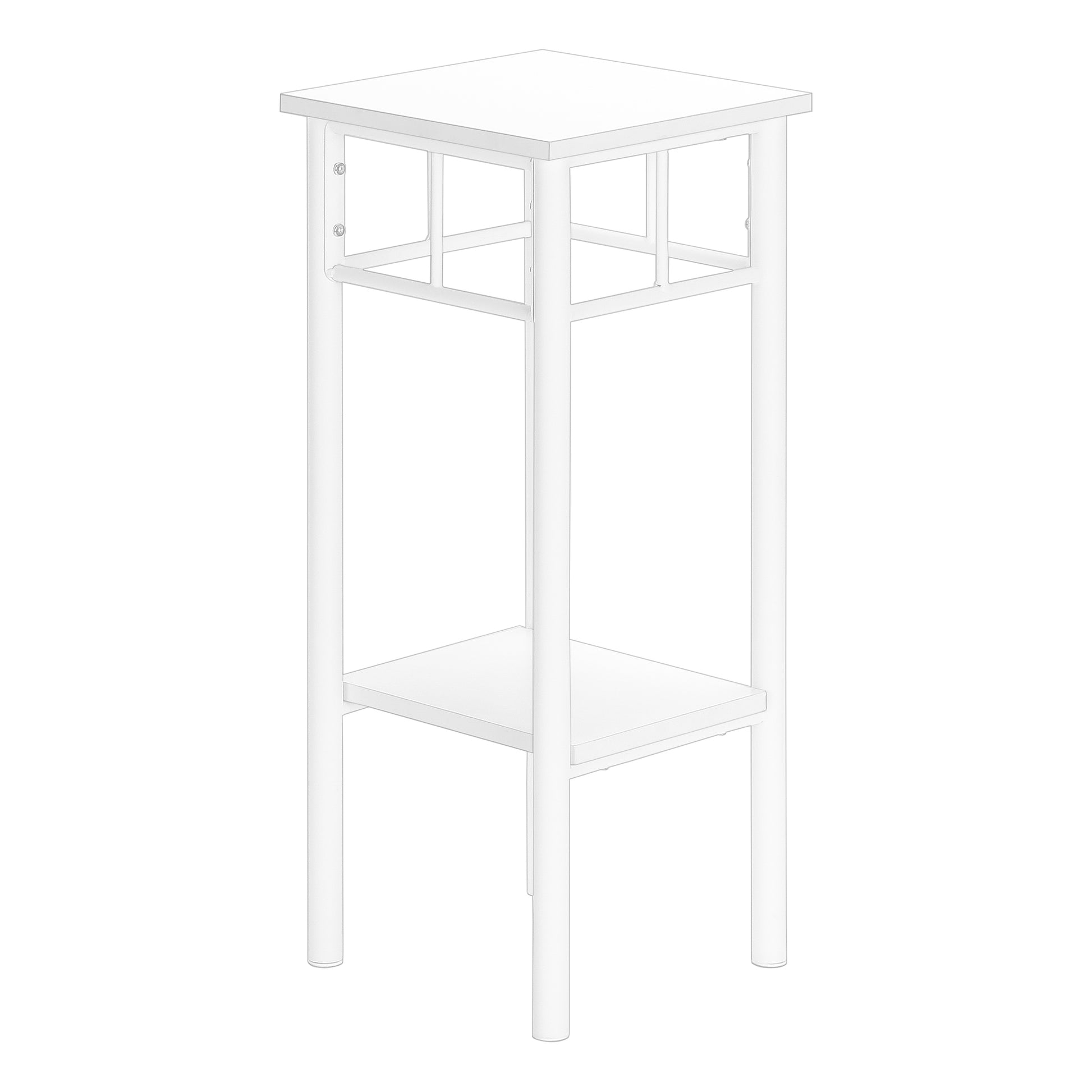 Accent Table 28"H Black 2-Tier with Storage-Accent Table-DECOROLALA