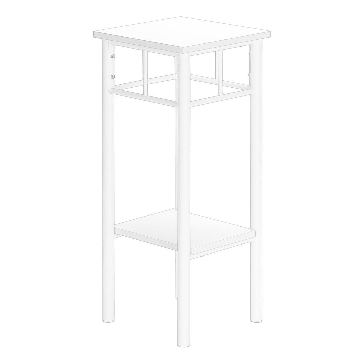 Accent Table 28"H Black 2-Tier with Storage-Accent Tables-DECOROLALA