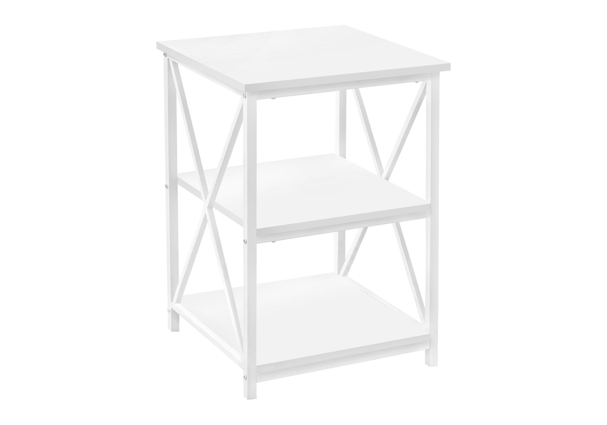Accent Table 3-Tier 26"H Black Marble Metal-Accent Table-DECOROLALA