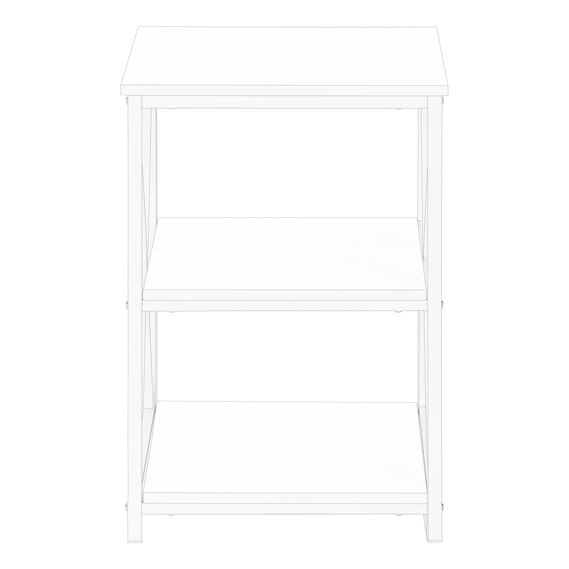 Accent Table 3-Tier 26"H Black Marble Metal-Accent Table-DECOROLALA