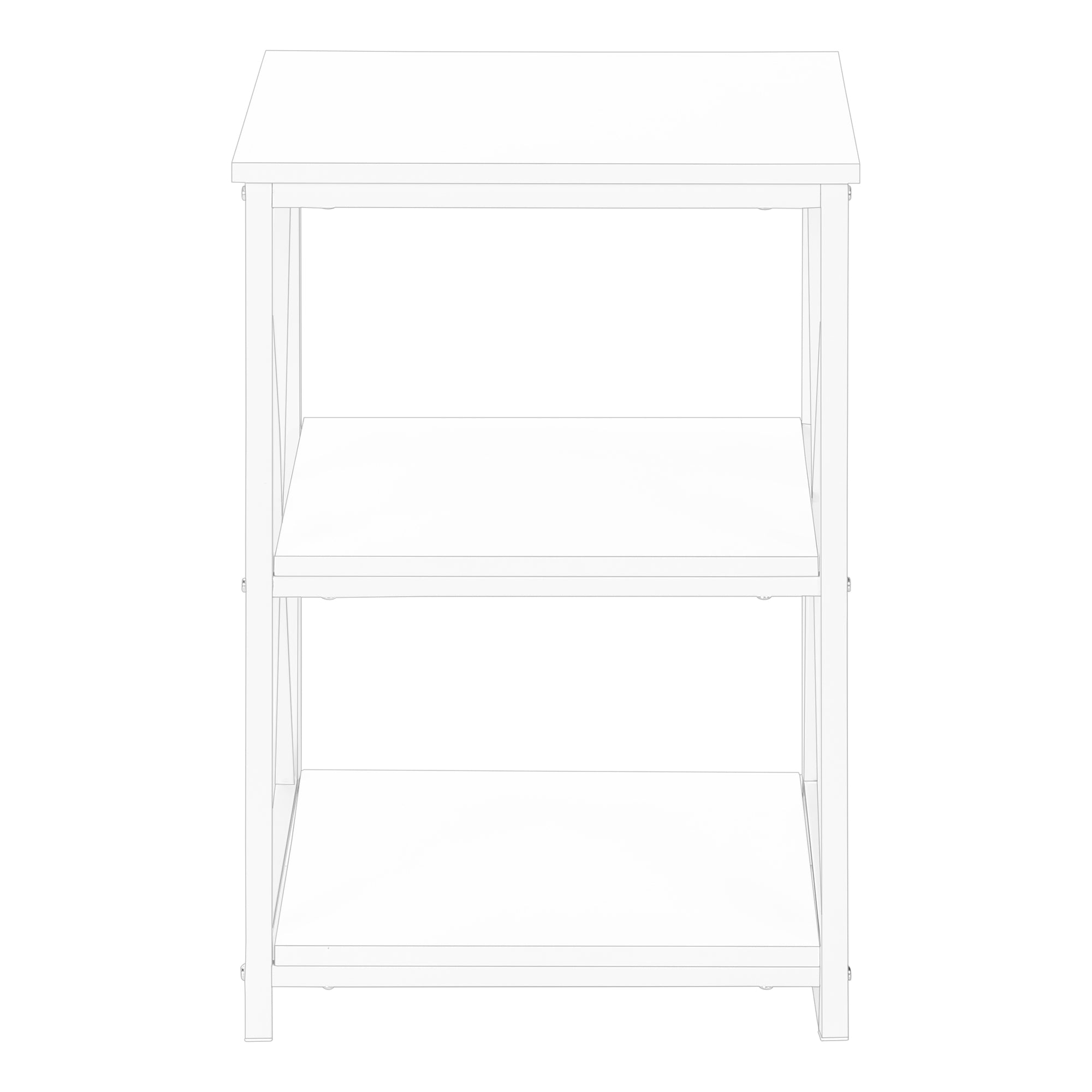 Accent Table 3-Tier 26"H Black Marble Metal-Accent Table-DECOROLALA