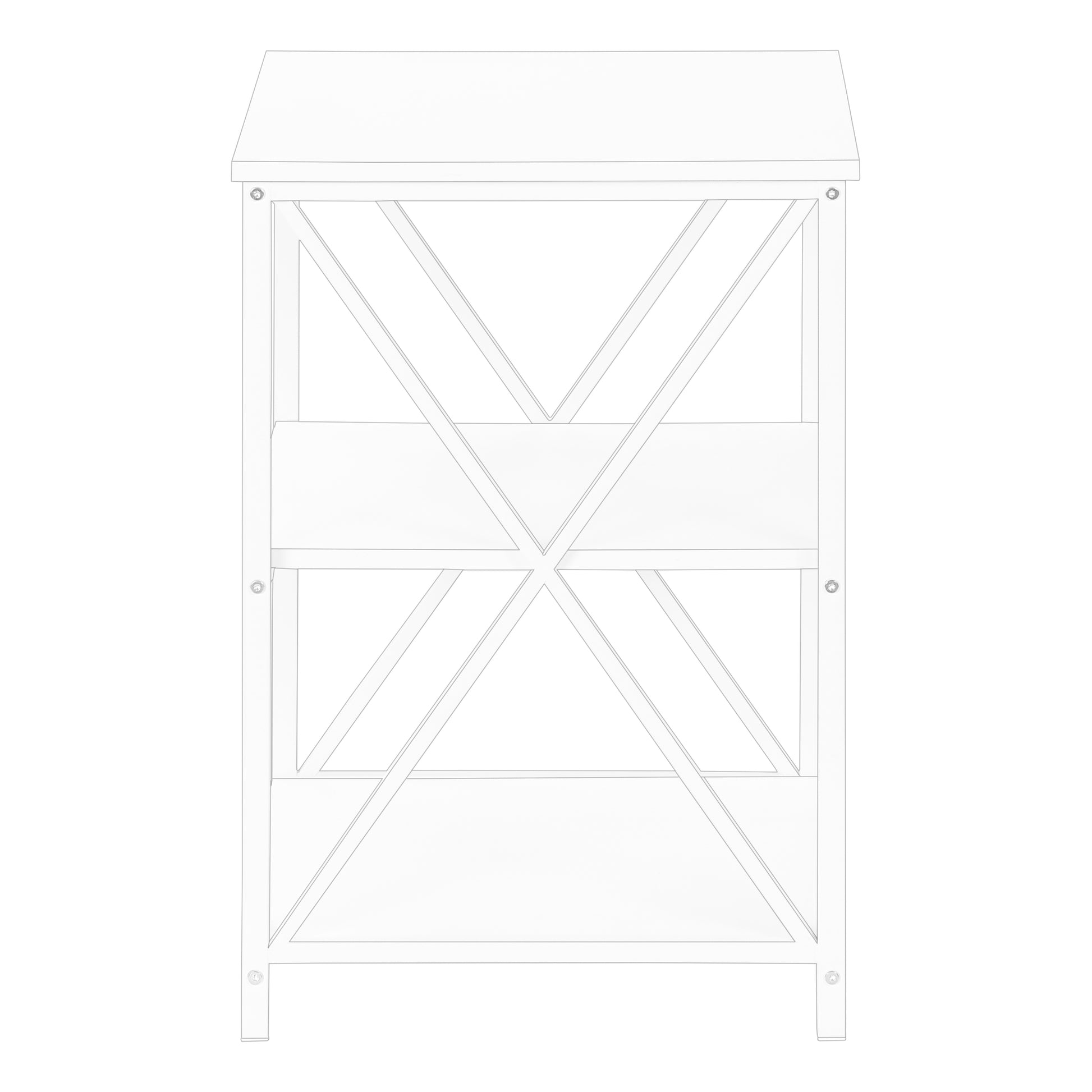 Accent Table 3-Tier 26"H Black Marble Metal-Accent Table-DECOROLALA