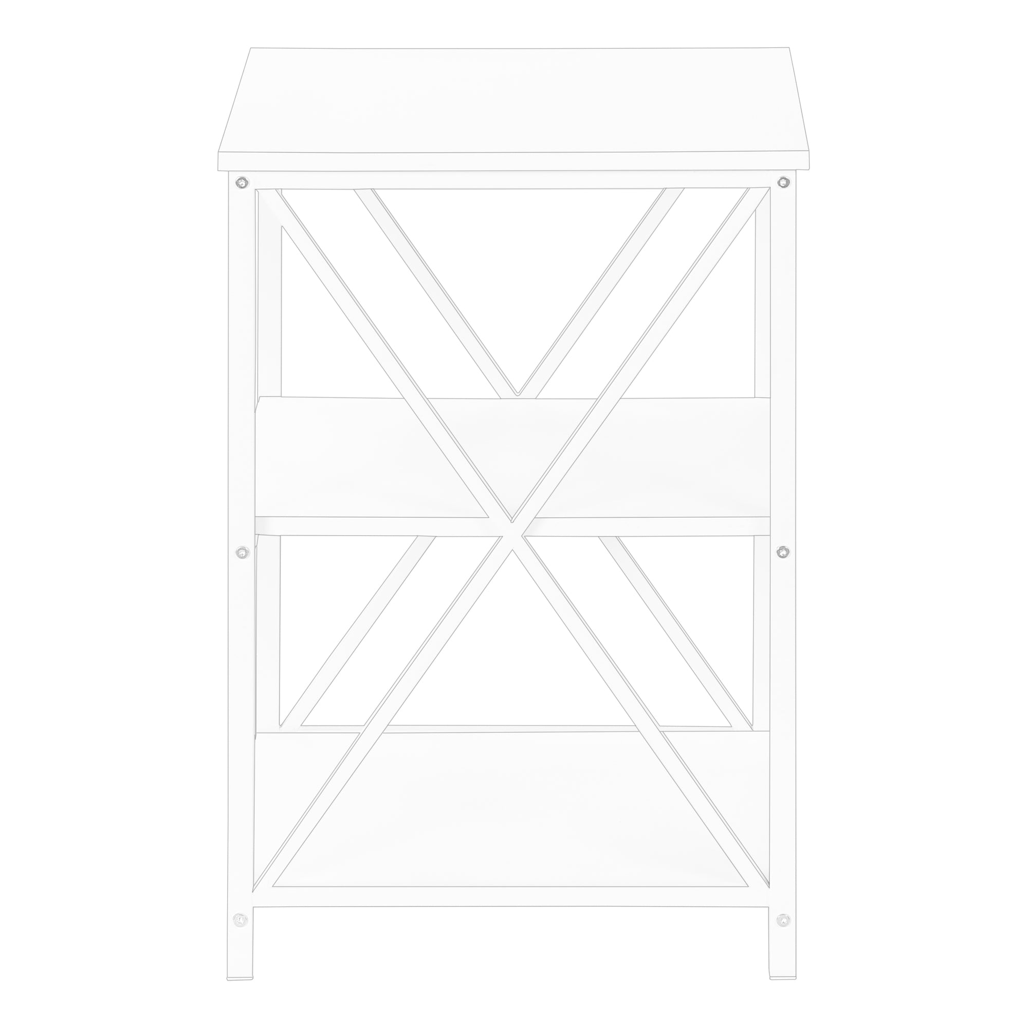 Accent Table 3-Tier 26"H Black Marble Metal-Accent Table-DECOROLALA