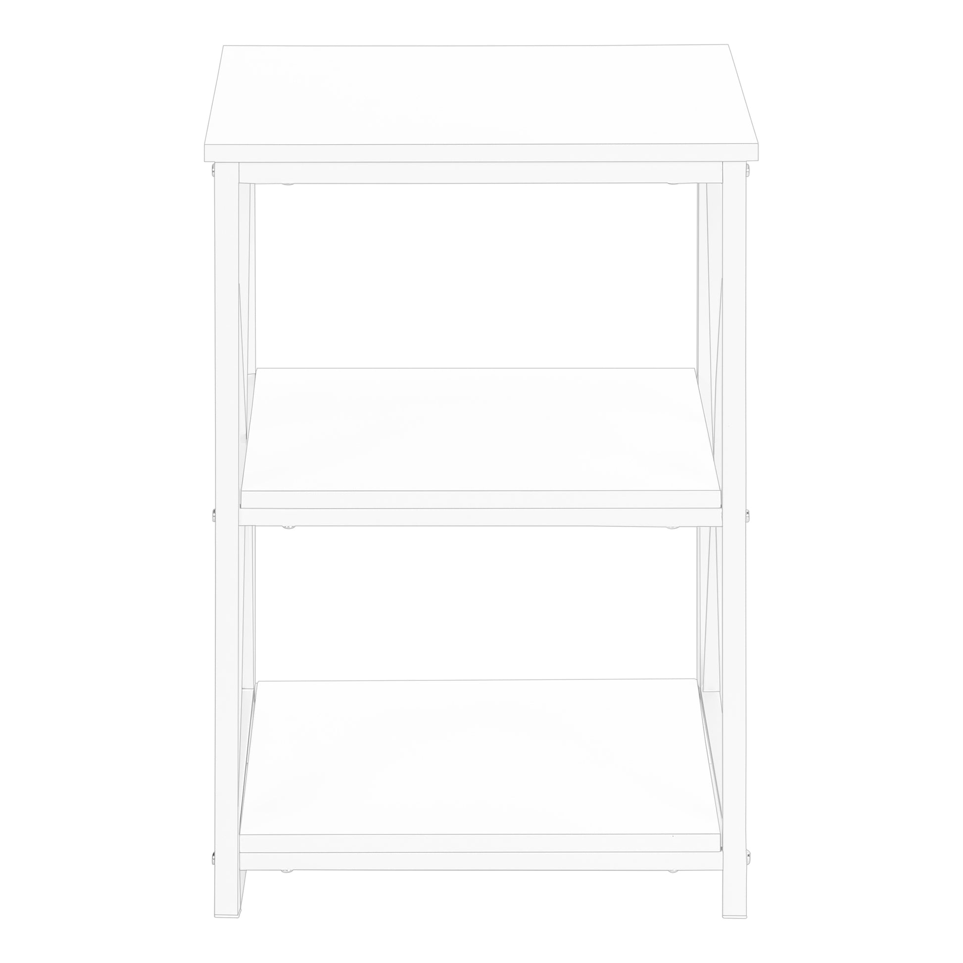 Accent Table 3-Tier 26"H Black Marble Metal-Accent Table-DECOROLALA