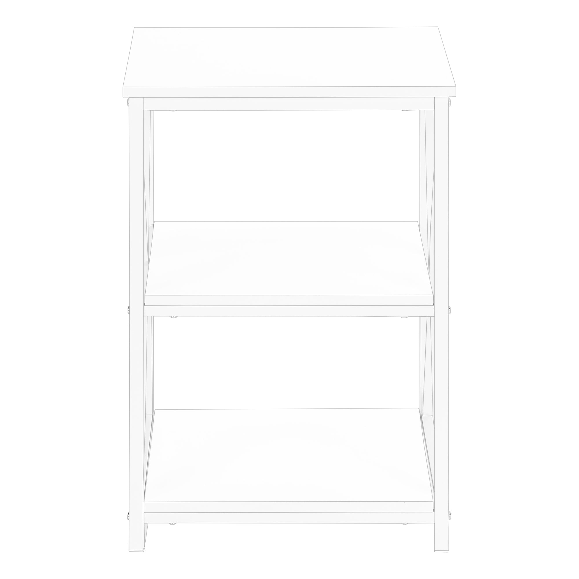 Accent Table 3-Tier 26"H Black Marble Metal-Accent Table-DECOROLALA