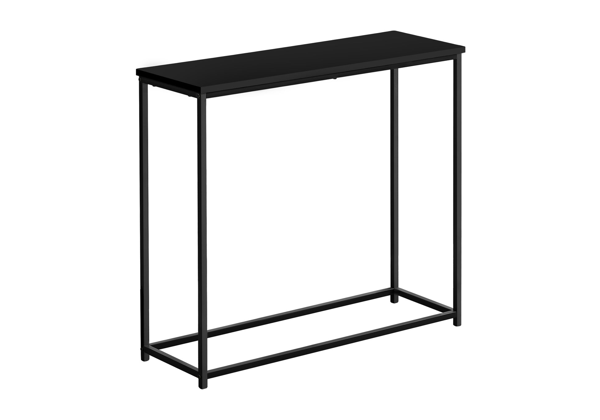 Accent Table 32"L Black Console Black Metal Frame-Accent Table-DECOROLALA