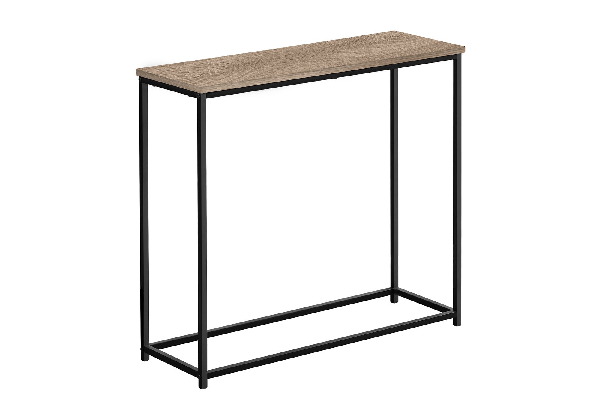 Accent Table 32"L Black Console Black Metal Frame-Accent Table-DECOROLALA