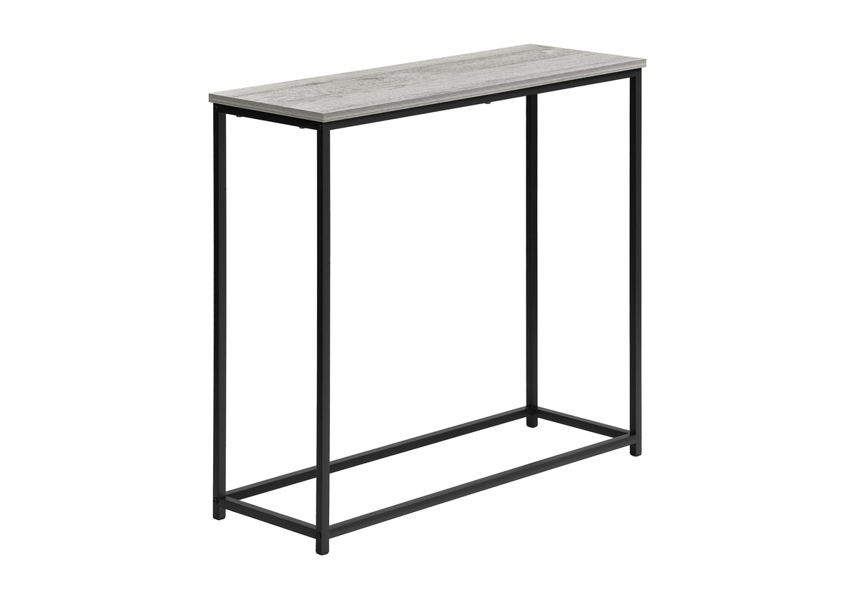 Accent Table 32"L Black Console Black Metal Frame-Accent Tables-DECOROLALA