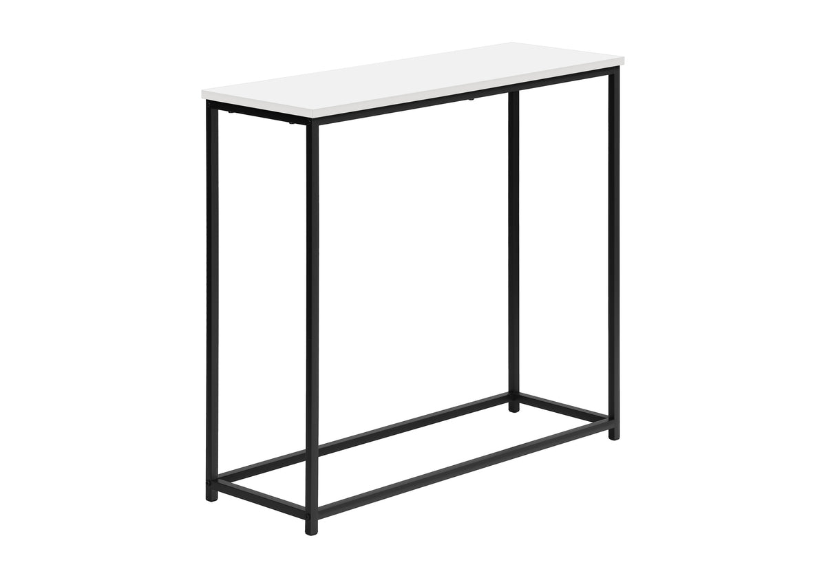 Accent Table 32"L Black Console Black Metal Frame-Accent Tables-DECOROLALA