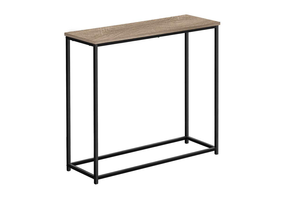 Accent Table 32"L Black Console Black Metal Frame-Accent Tables-DECOROLALA