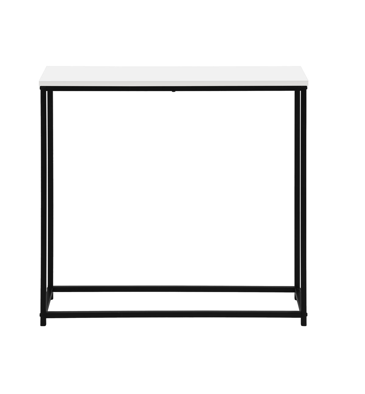Accent Table 32"L Black Console Black Metal Frame-Accent Tables-DECOROLALA