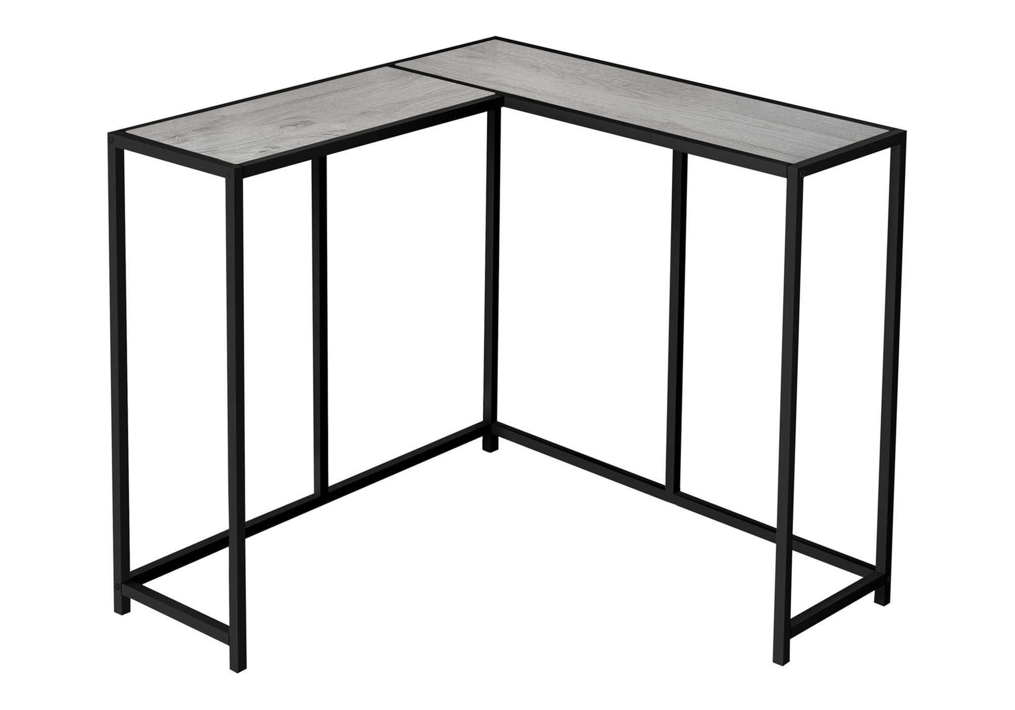 Accent Table 36"L Dark Taupe L-Shaped Corner Console-Accent Table-DECOROLALA