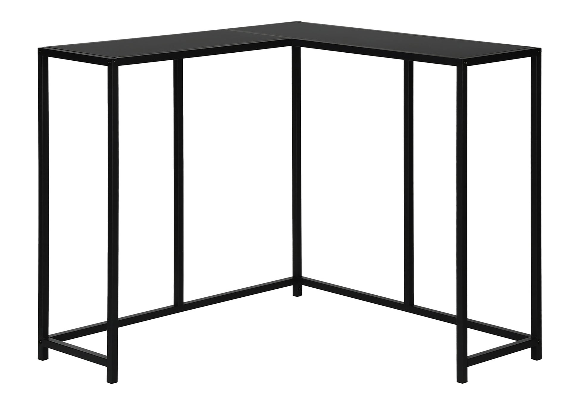 Accent Table 36"L Dark Taupe L-Shaped Corner Console-Accent Table-DECOROLALA