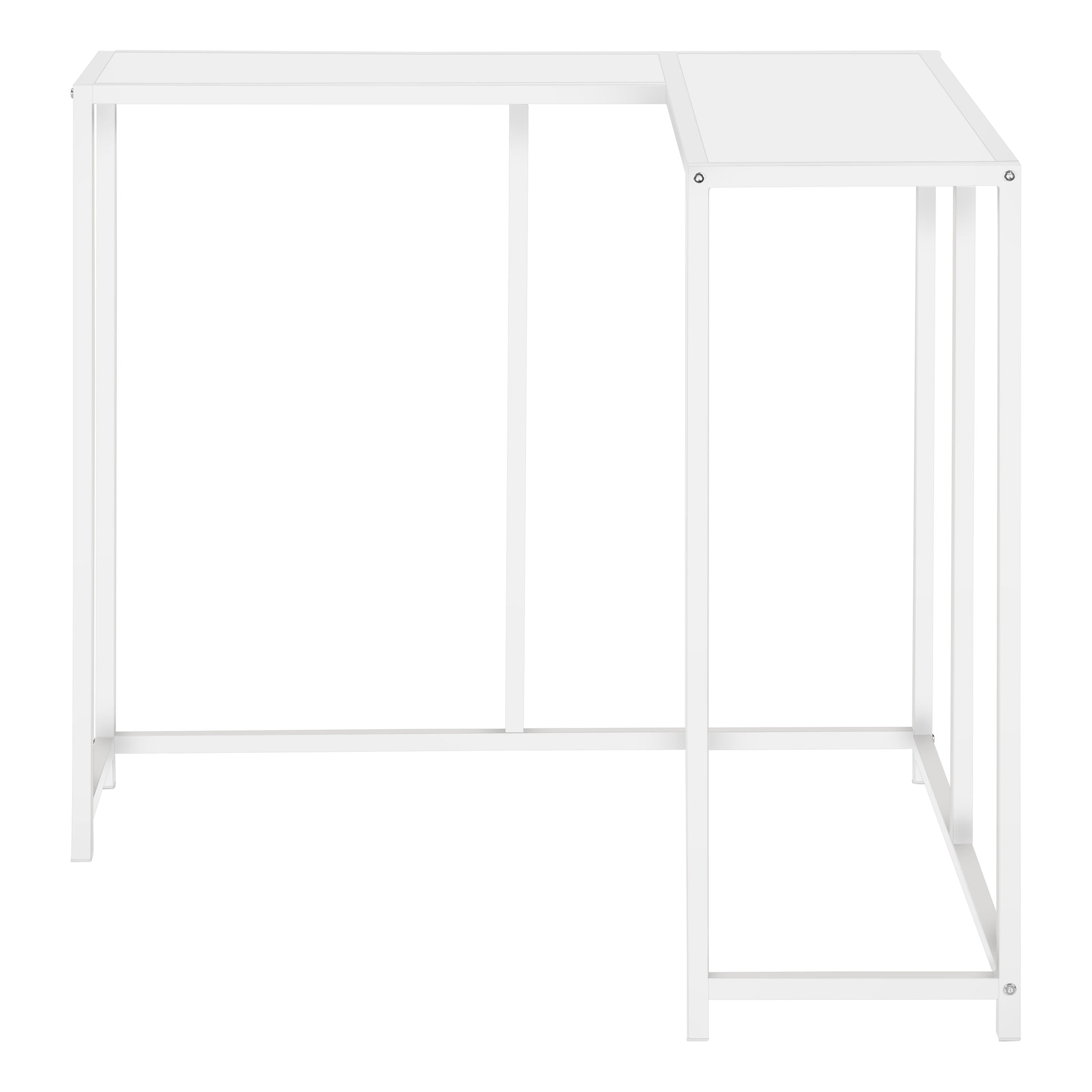 Accent Table 36"L Dark Taupe L-Shaped Corner Console-Accent Table-DECOROLALA