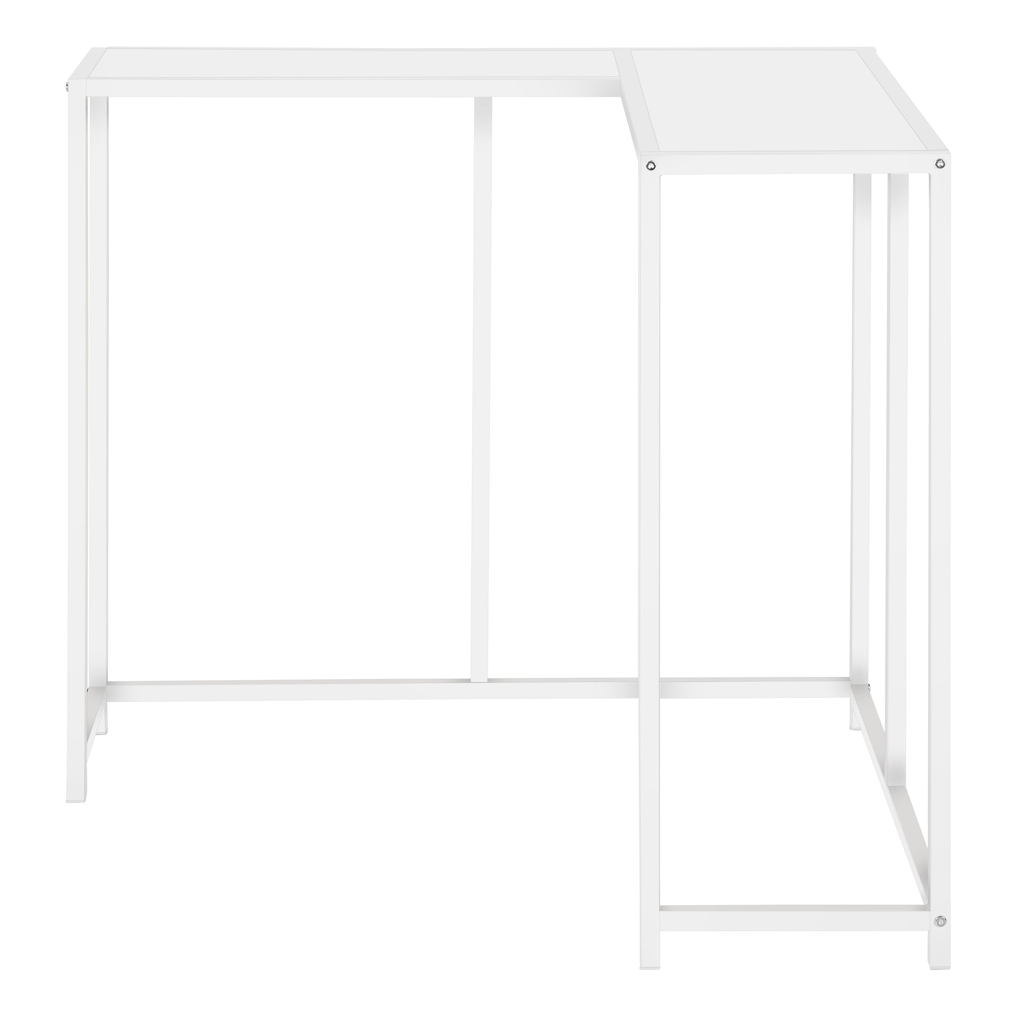 Accent Table 36"L Dark Taupe L-Shaped Corner Console-Accent Table-DECOROLALA