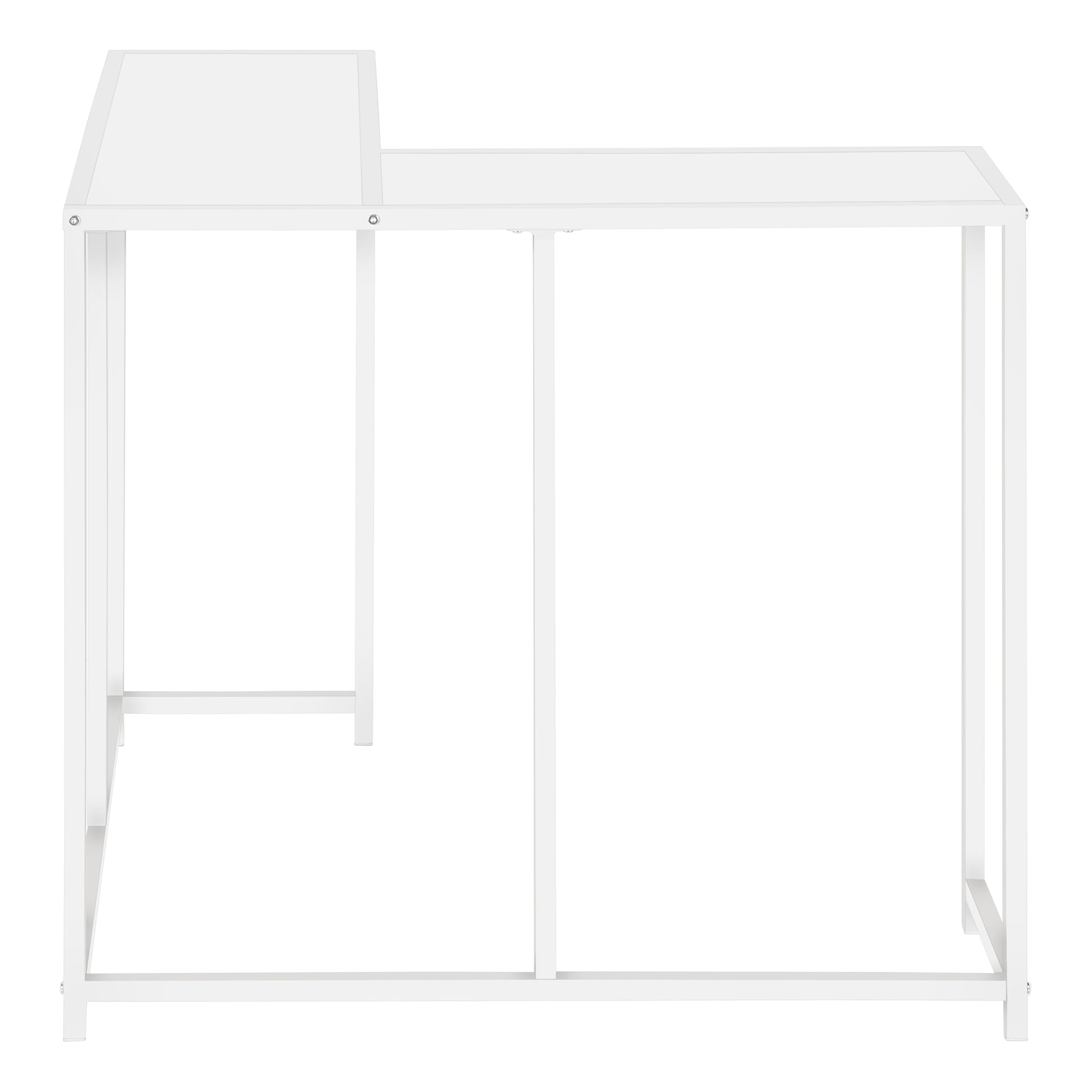 Accent Table 36"L Dark Taupe L-Shaped Corner Console-Accent Table-DECOROLALA