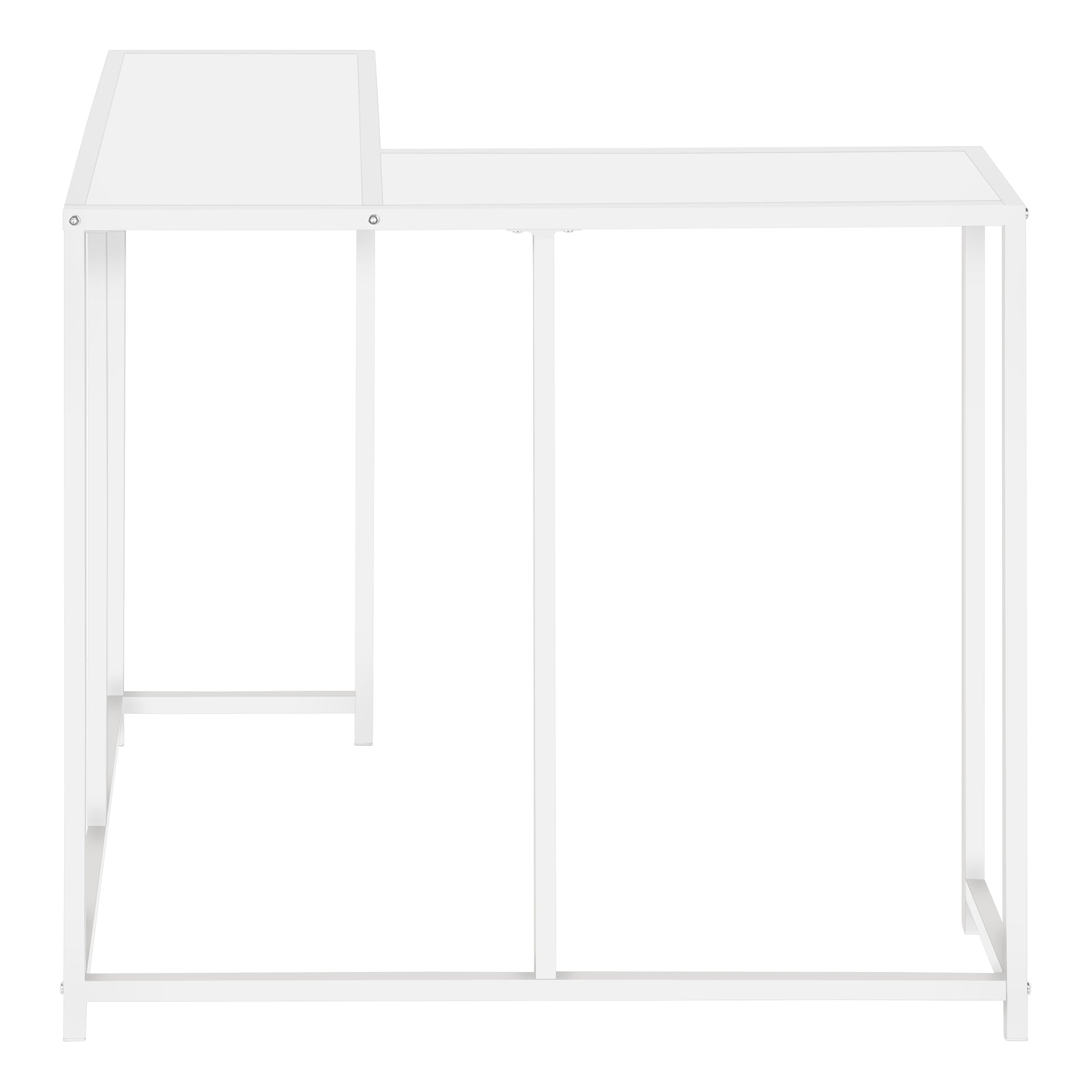 Accent Table 36"L Dark Taupe L-Shaped Corner Console-Accent Table-DECOROLALA