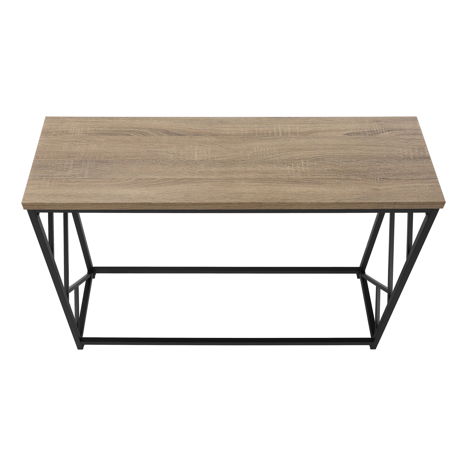 Accent Table - 44"L / Grey / Black Metal Hall Console-Accent Table-DECOROLALA