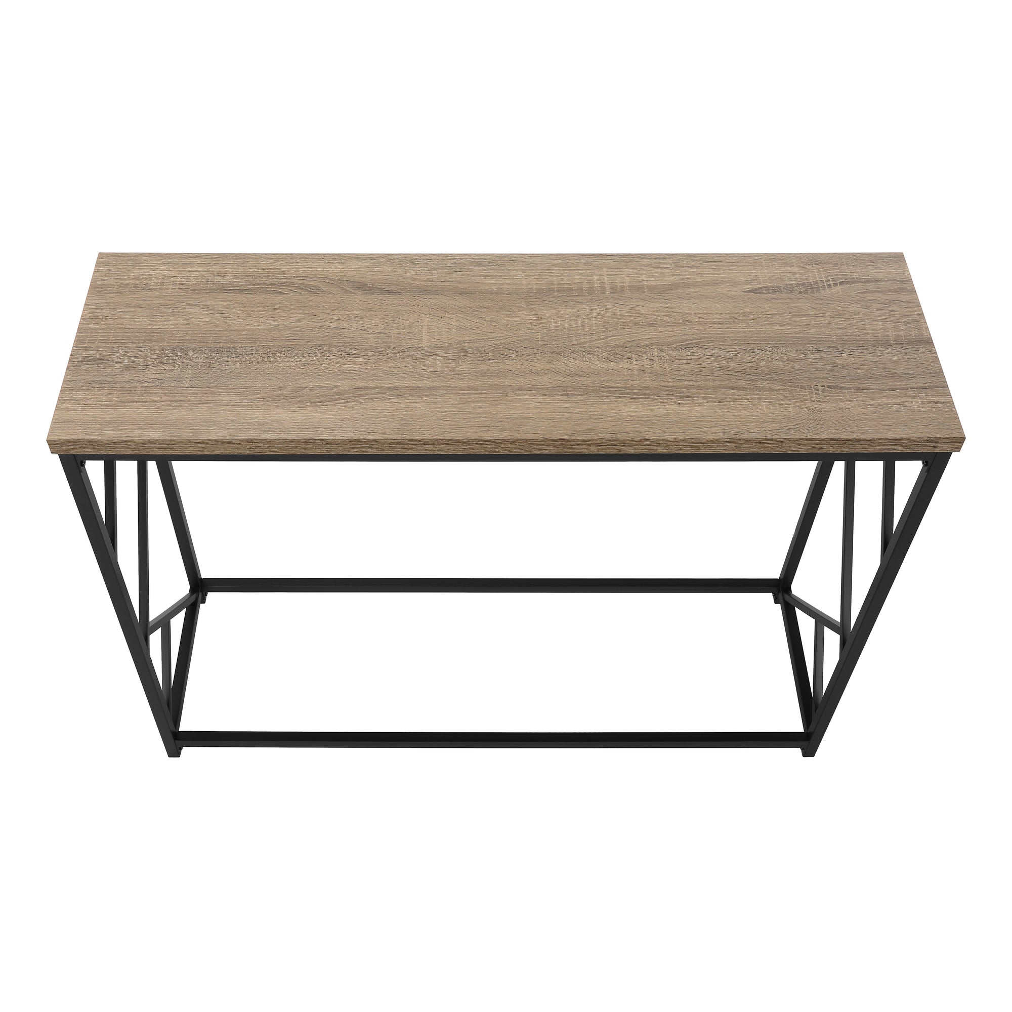 Accent Table - 44"L / Grey / Black Metal Hall Console-Accent Table-DECOROLALA