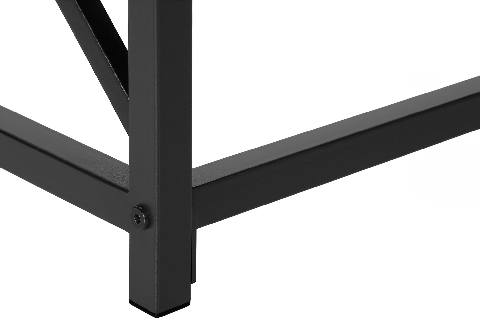 Accent Table - 44"L / Grey / Black Metal Hall Console-Accent Table-DECOROLALA