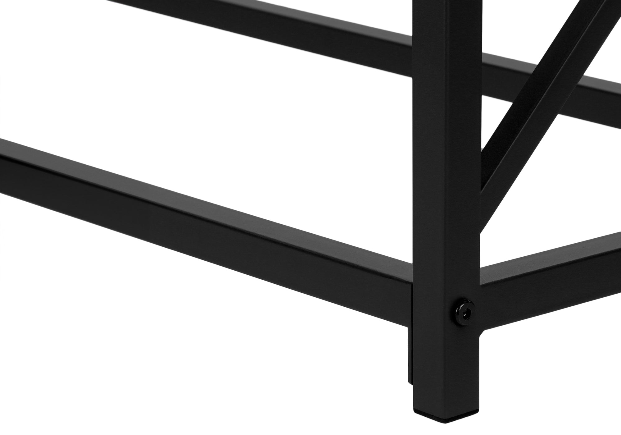 Accent Table - 44"L / Grey / Black Metal Hall Console-Accent Table-DECOROLALA