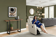 Accent Table 48"L Brown Reclaimed Wood Black Metal-Accent Table-DECOROLALA