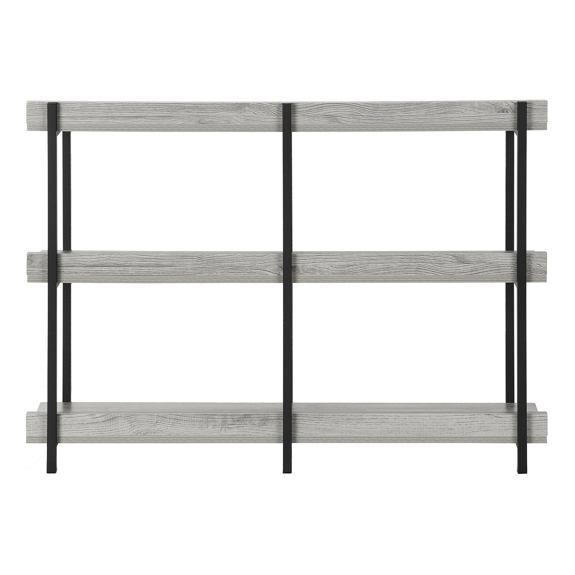 Accent Table - 48"L / Espresso / Black Metal Hall Console-Accent Table-DECOROLALA