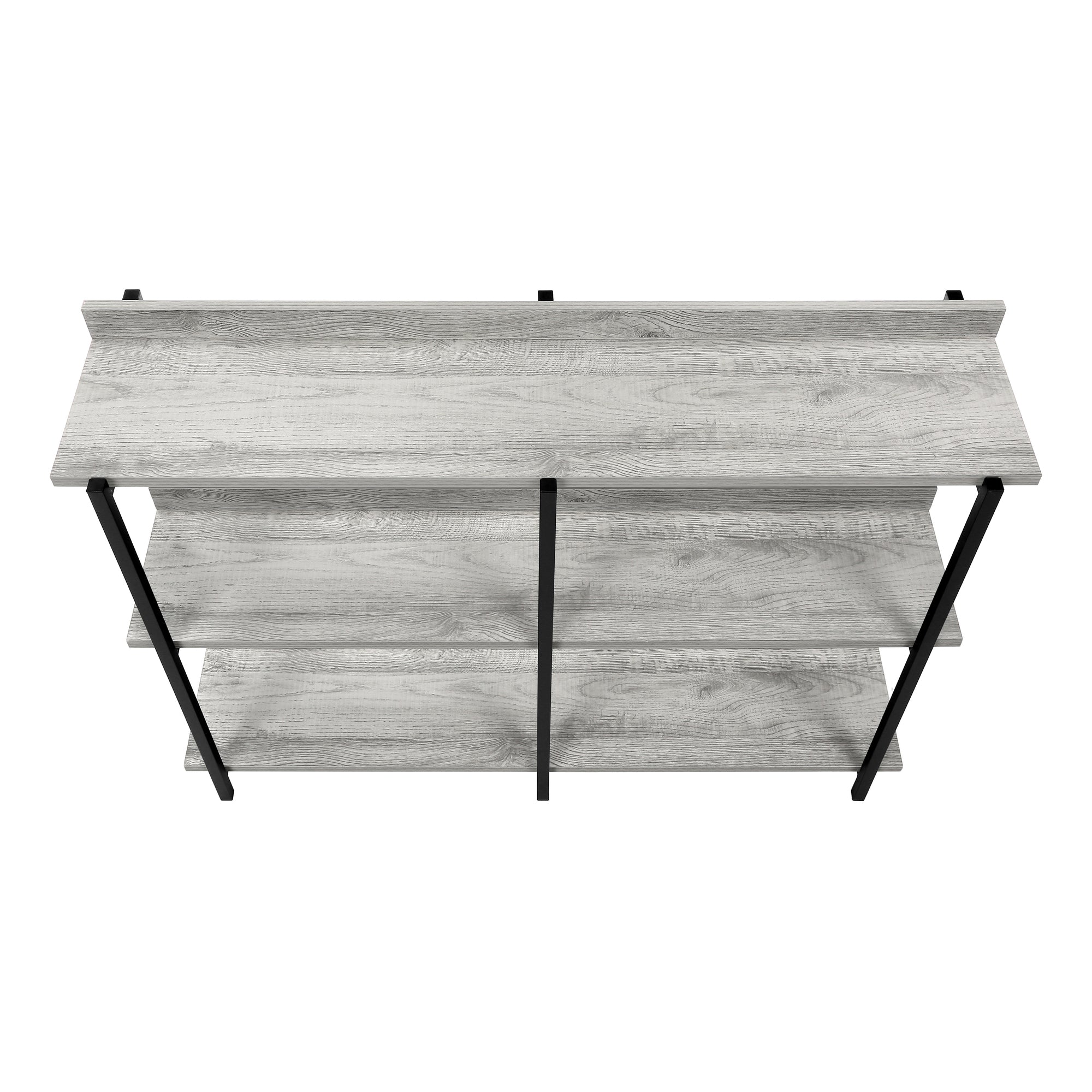 Accent Table - 48"L / Espresso / Black Metal Hall Console-Accent Table-DECOROLALA
