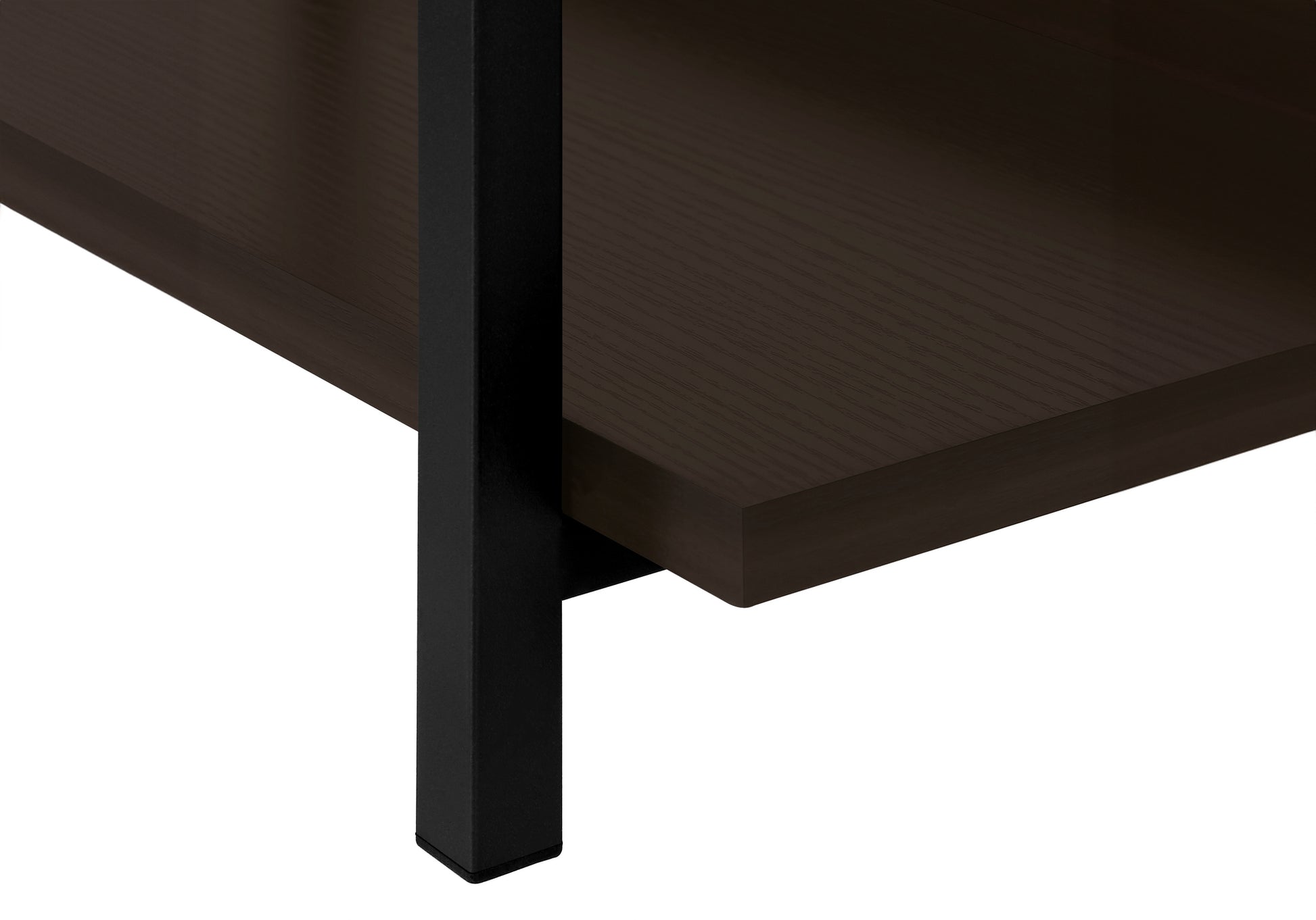 Accent Table - 48"L / Espresso / Black Metal Hall Console-Accent Table-DECOROLALA