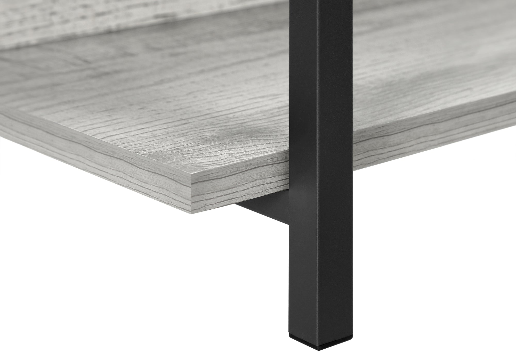 Accent Table - 48"L / Espresso / Black Metal Hall Console-Accent Table-DECOROLALA