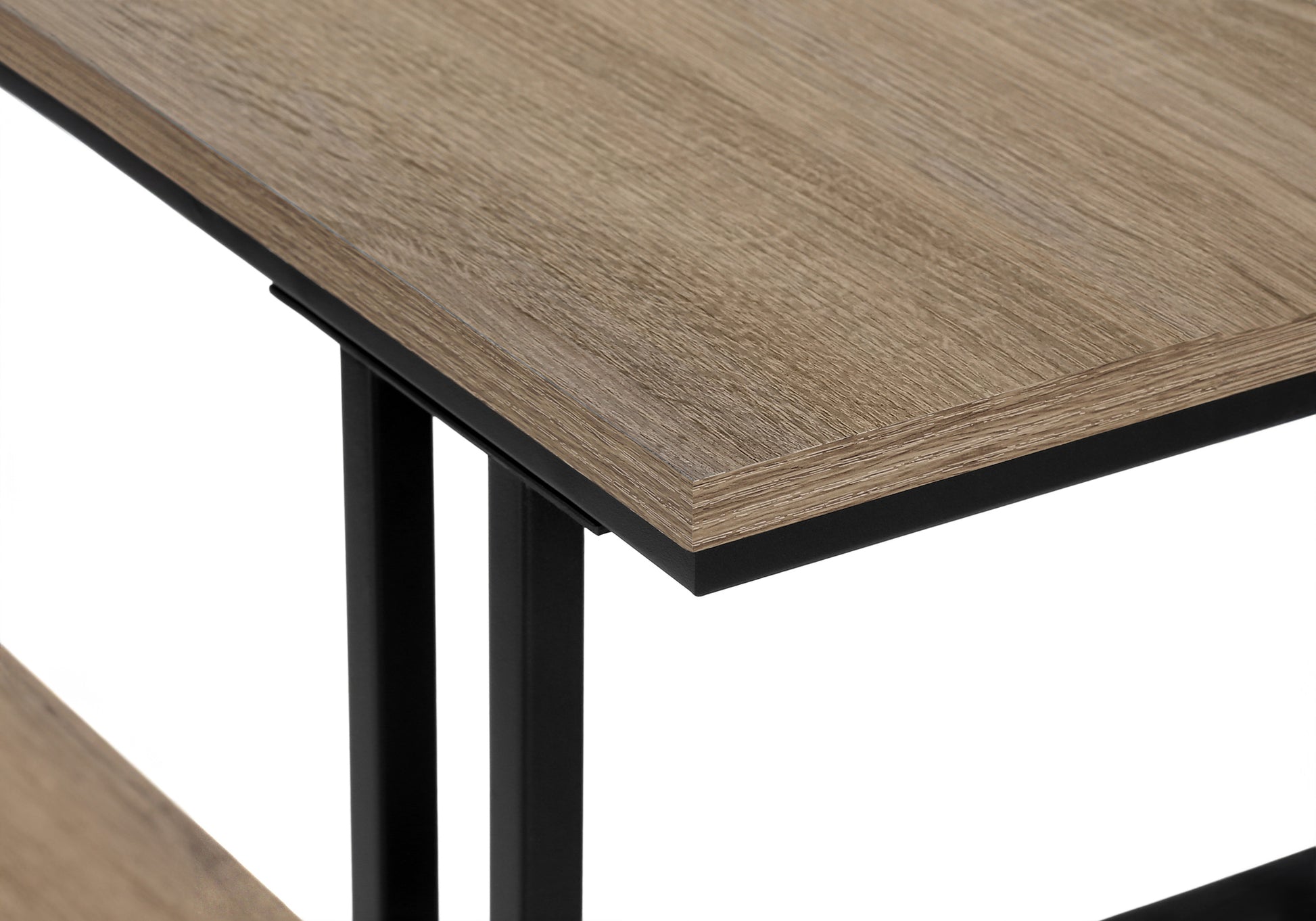 Accent Table - 48"L / Grey / Black Metal Hall Console-Accent Table-DECOROLALA