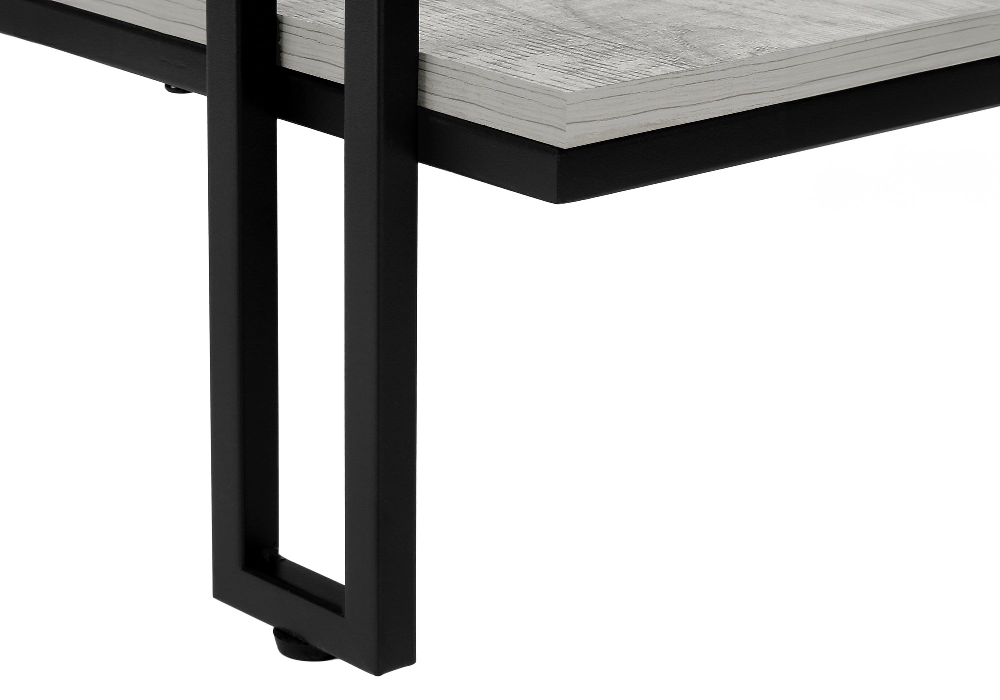 Accent Table - 48"L / Grey / Black Metal Hall Console-Accent Table-DECOROLALA