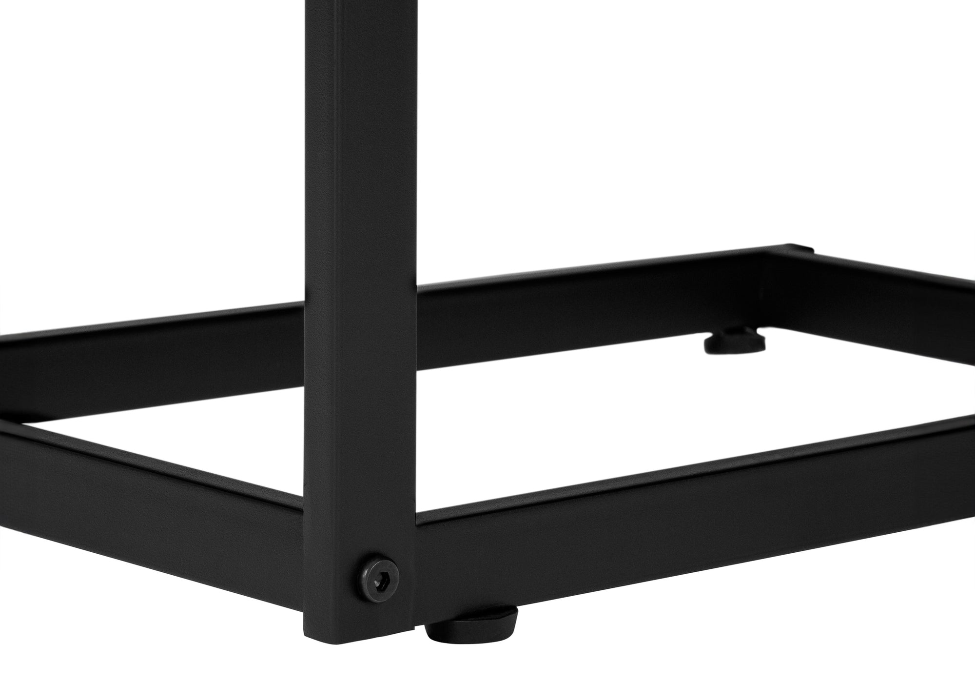 Accent Table - Black / Black Metal With A Drawer-Accent Table-DECOROLALA