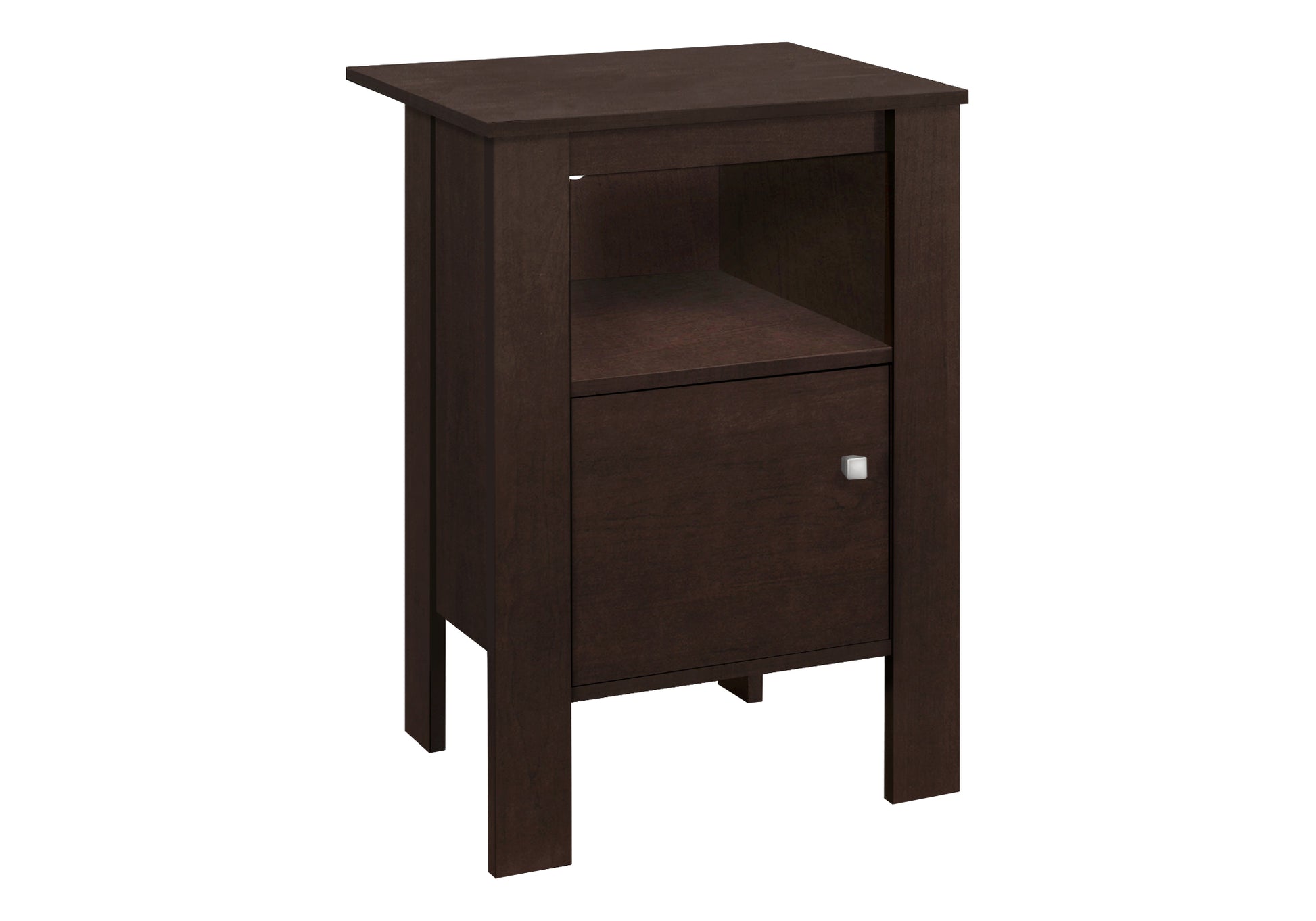 Accent Table - Black / Grey Top Night Stand With Storage-Accent Table-DECOROLALA