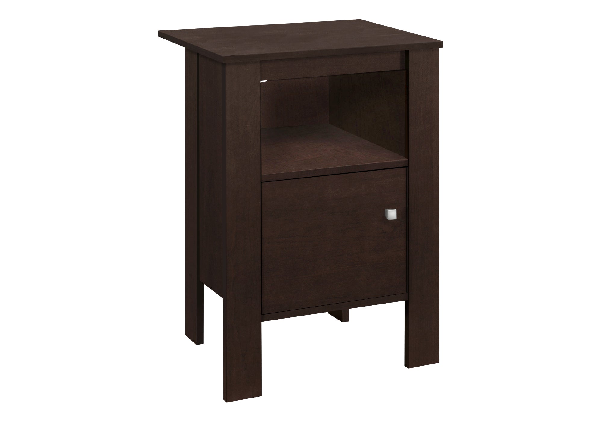 Accent Table - Black / Grey Top Night Stand With Storage-Accent Table-DECOROLALA