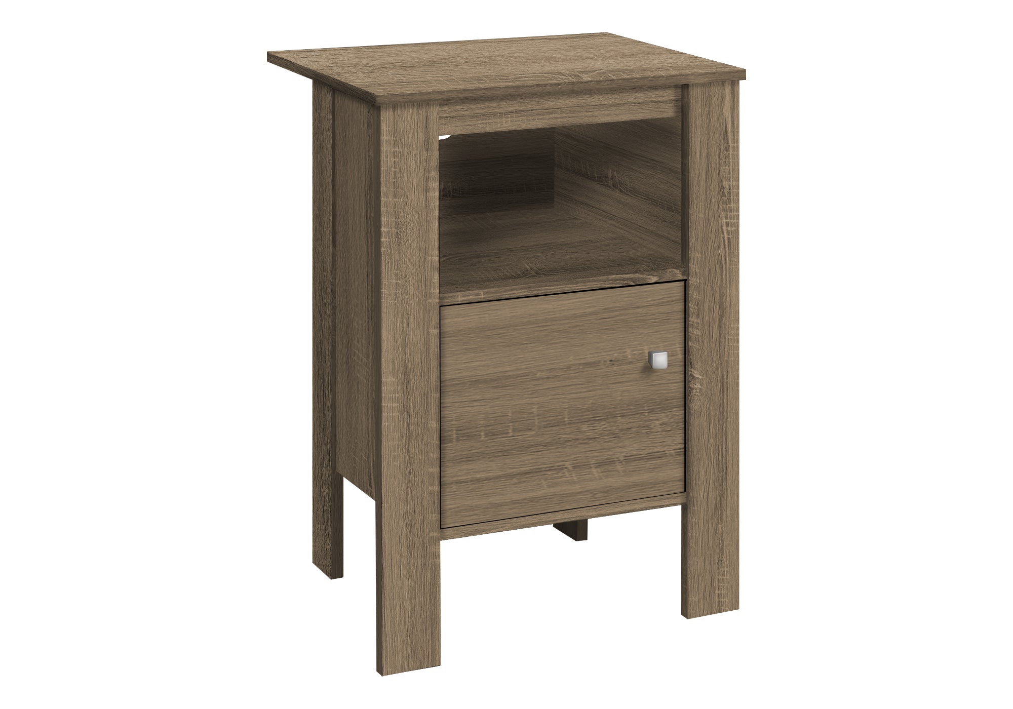 Accent Table - Black / Grey Top Night Stand With Storage-Accent Table-DECOROLALA
