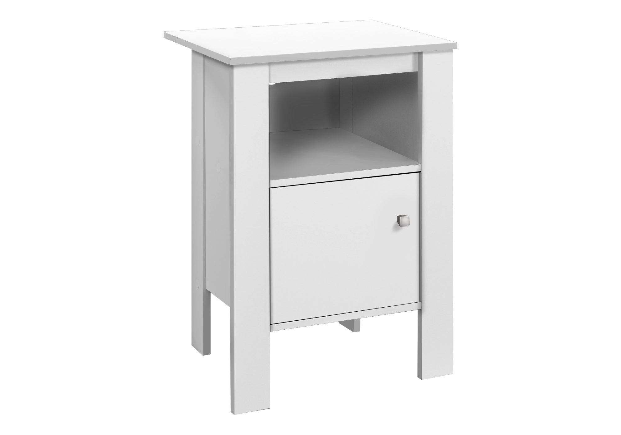 Accent Table - Black / Grey Top Night Stand With Storage-Accent Table-DECOROLALA