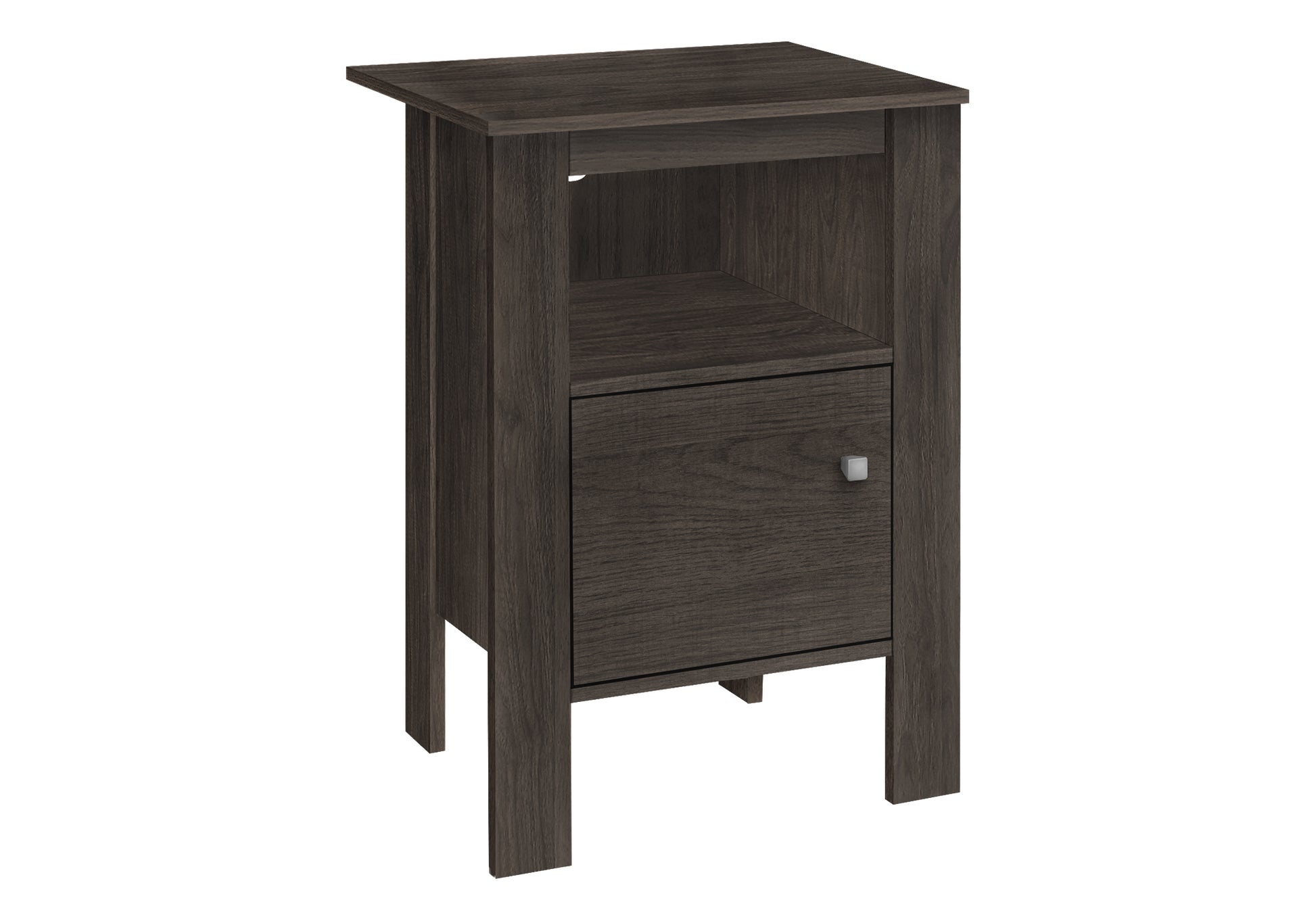 Accent Table - Black / Grey Top Night Stand With Storage-Accent Table-DECOROLALA