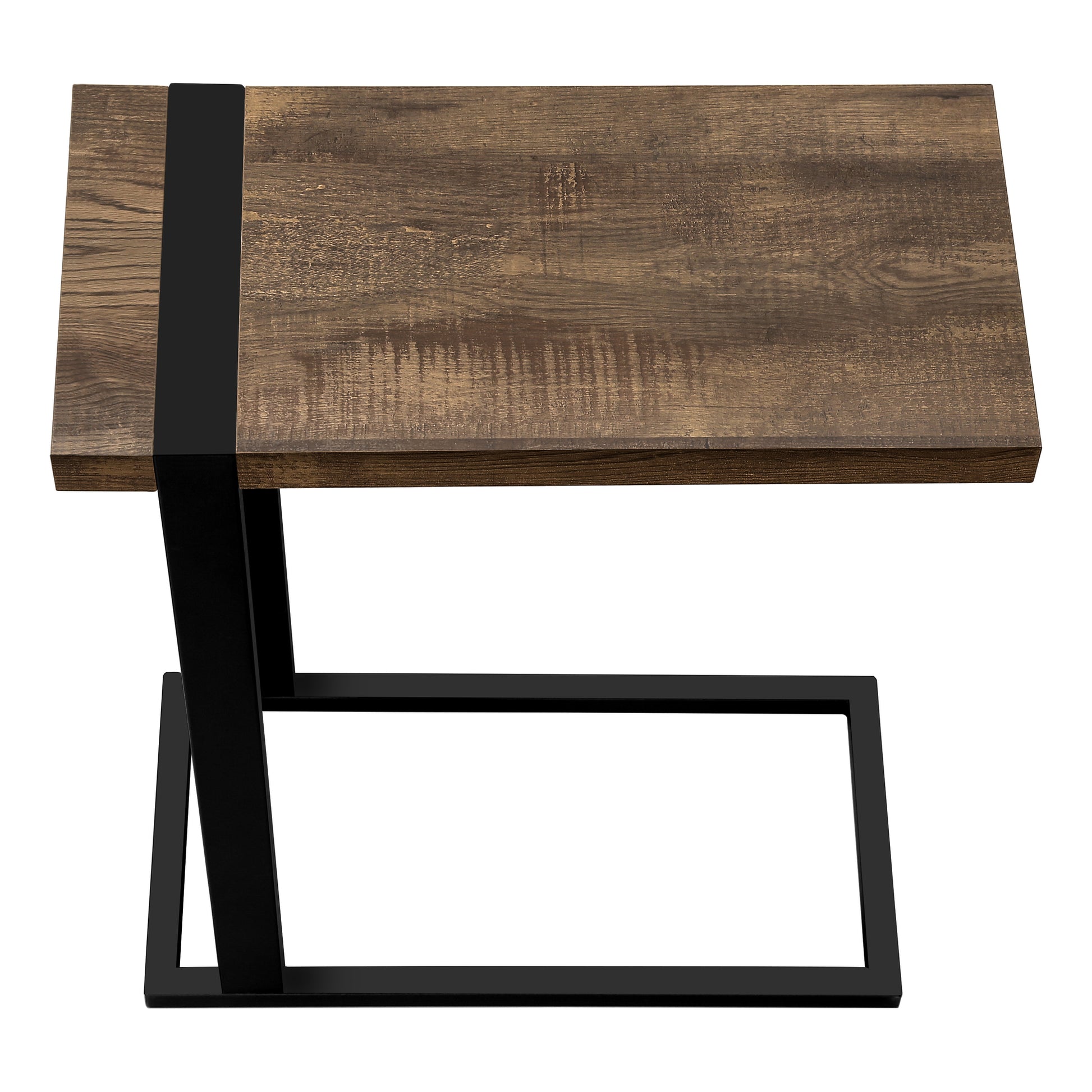Accent Table - Brown Reclaimed Wood-Look / Black Metal-Accent Table-DECOROLALA