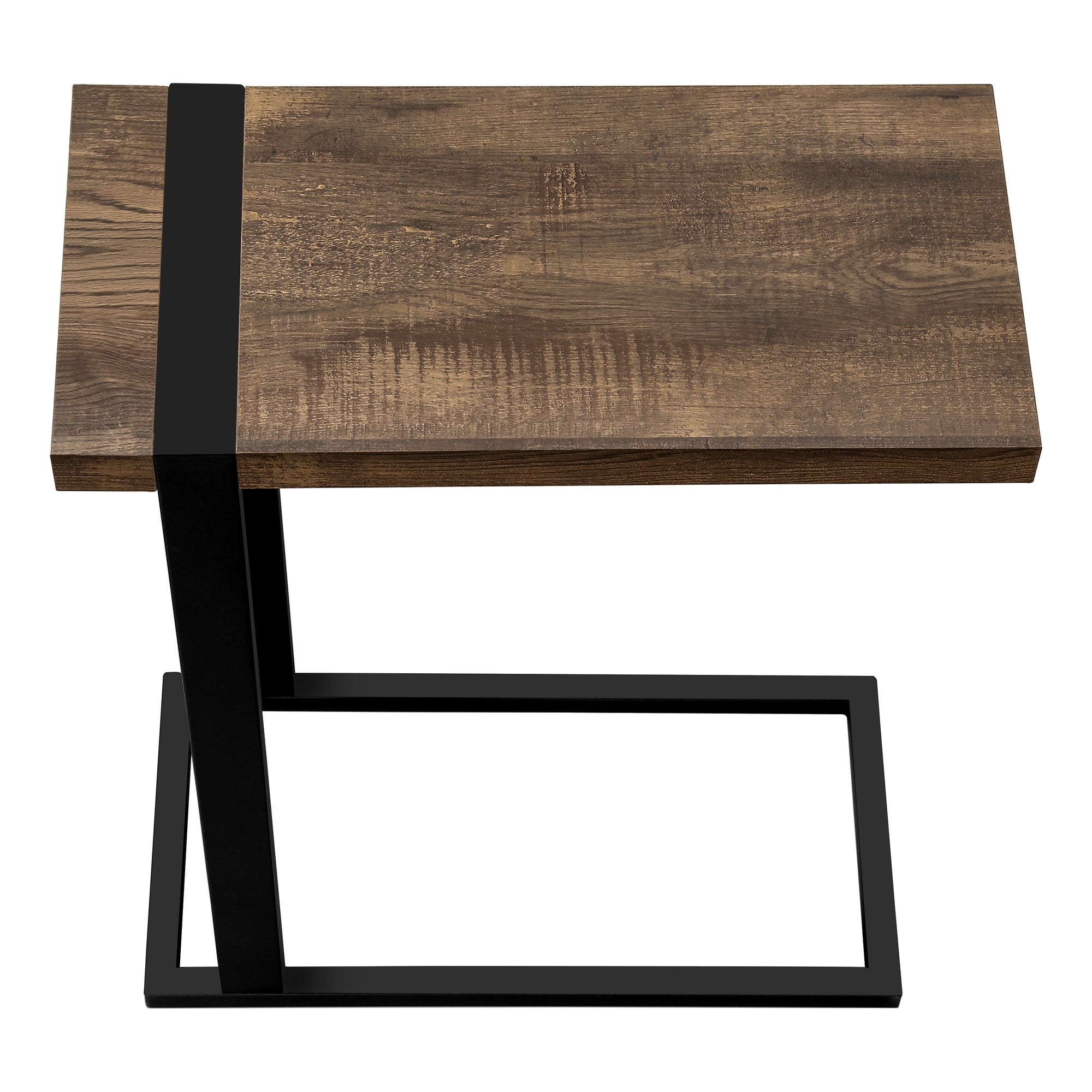 Accent Table - Brown Reclaimed Wood-Look / Black Metal-Accent Table-DECOROLALA